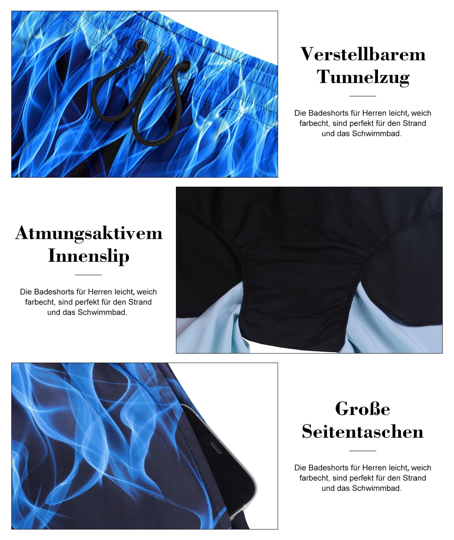 MARZXIN Men’s Quick-Dry Swim Shorts