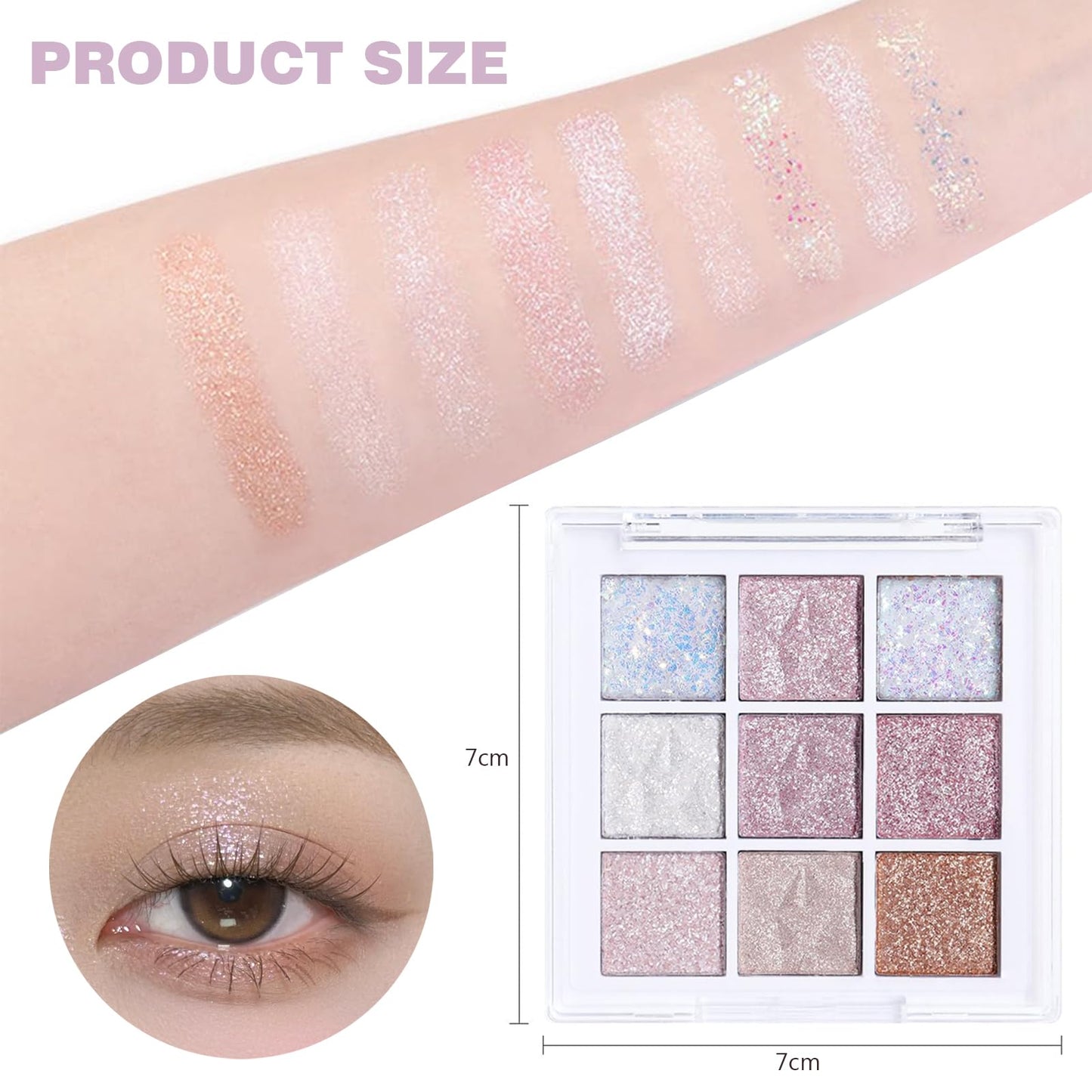 Lilbitty Nude Brown Eyeshadow Palette – Rose Gold & Dark Brown Bronze Highly Pigmented Long-Lasting Cream Eyeshadow for Brown Eyes