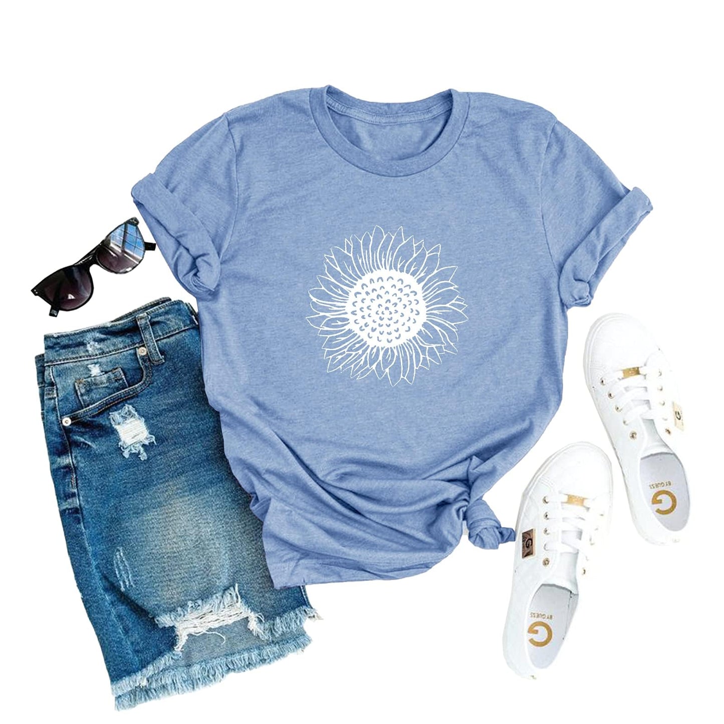 Cicy Bell Women’s Sunflower Graphic T-Shirt