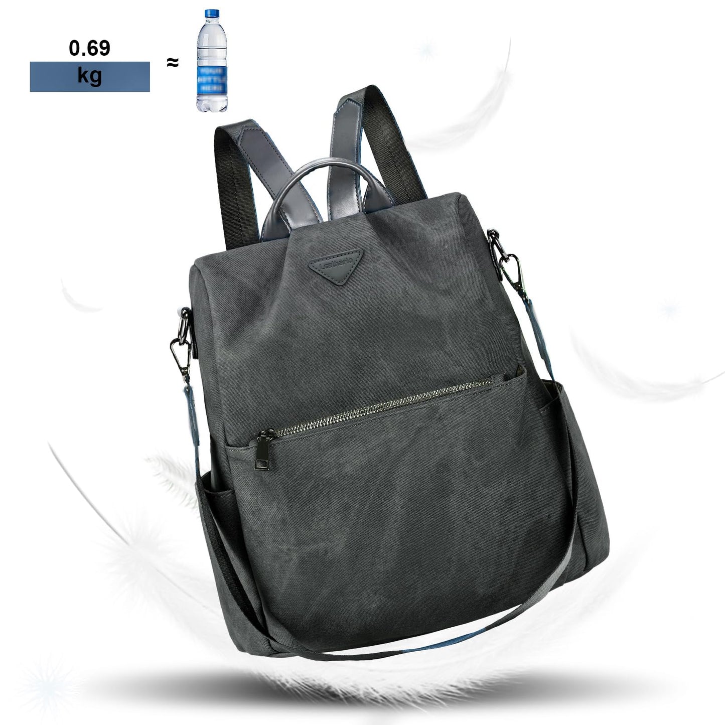 Small Vegan Leather Anti-Theft Backpack for Women