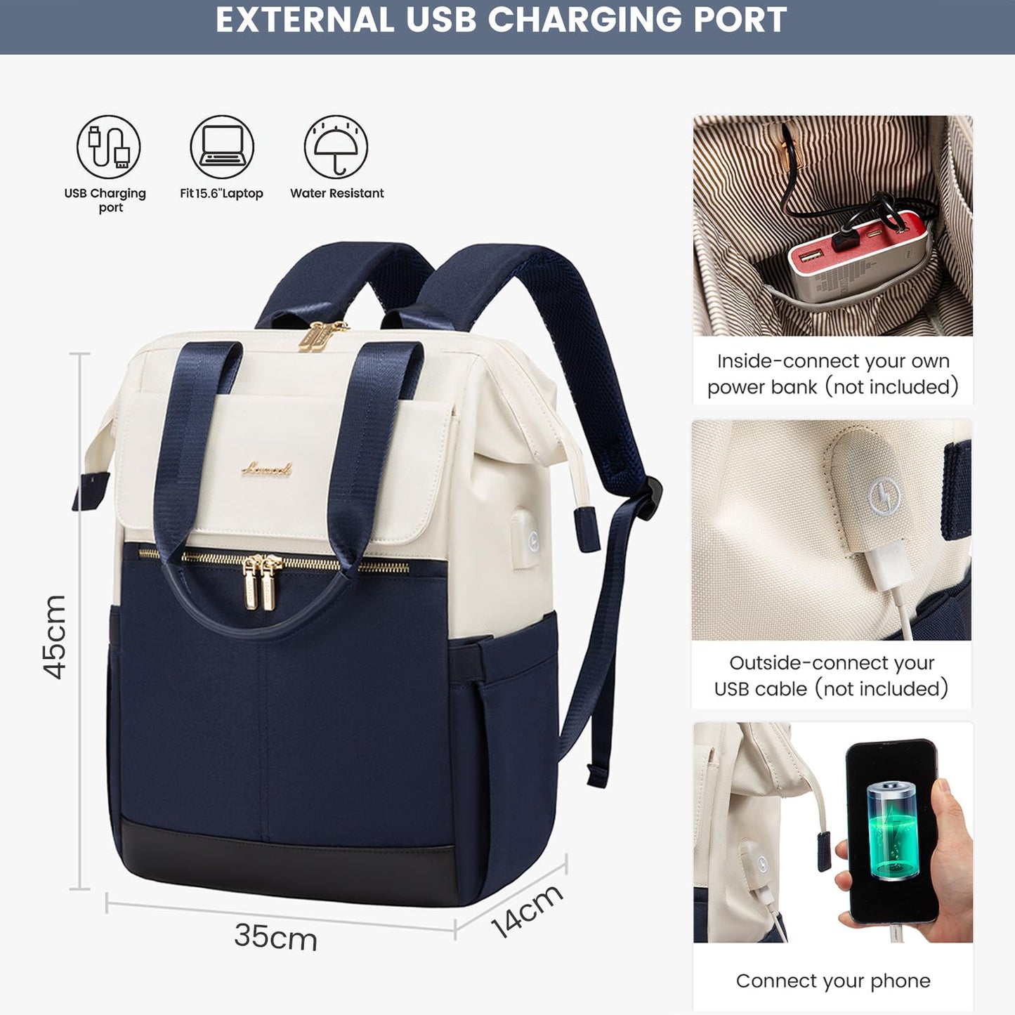 LOVEVOOK Women’s Laptop Backpack