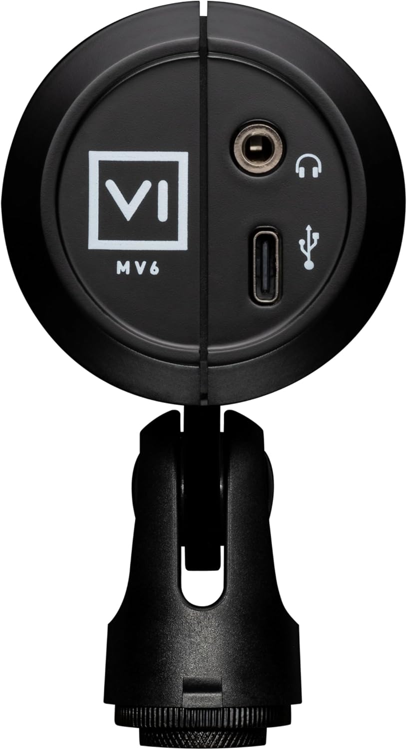 Shure MV6 USB Gaming Mikrofon, USB-C, Dynamisches Mikrofon, Streaming, Digital, für PC Gamer & Streamer