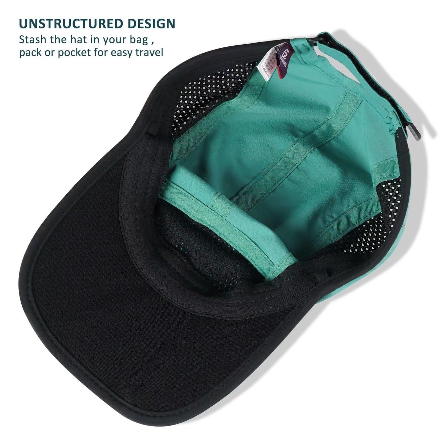 GADIEMKENSD Folding Outdoor Hat UPF 50+ Sun Protection Mesh Sport Hat