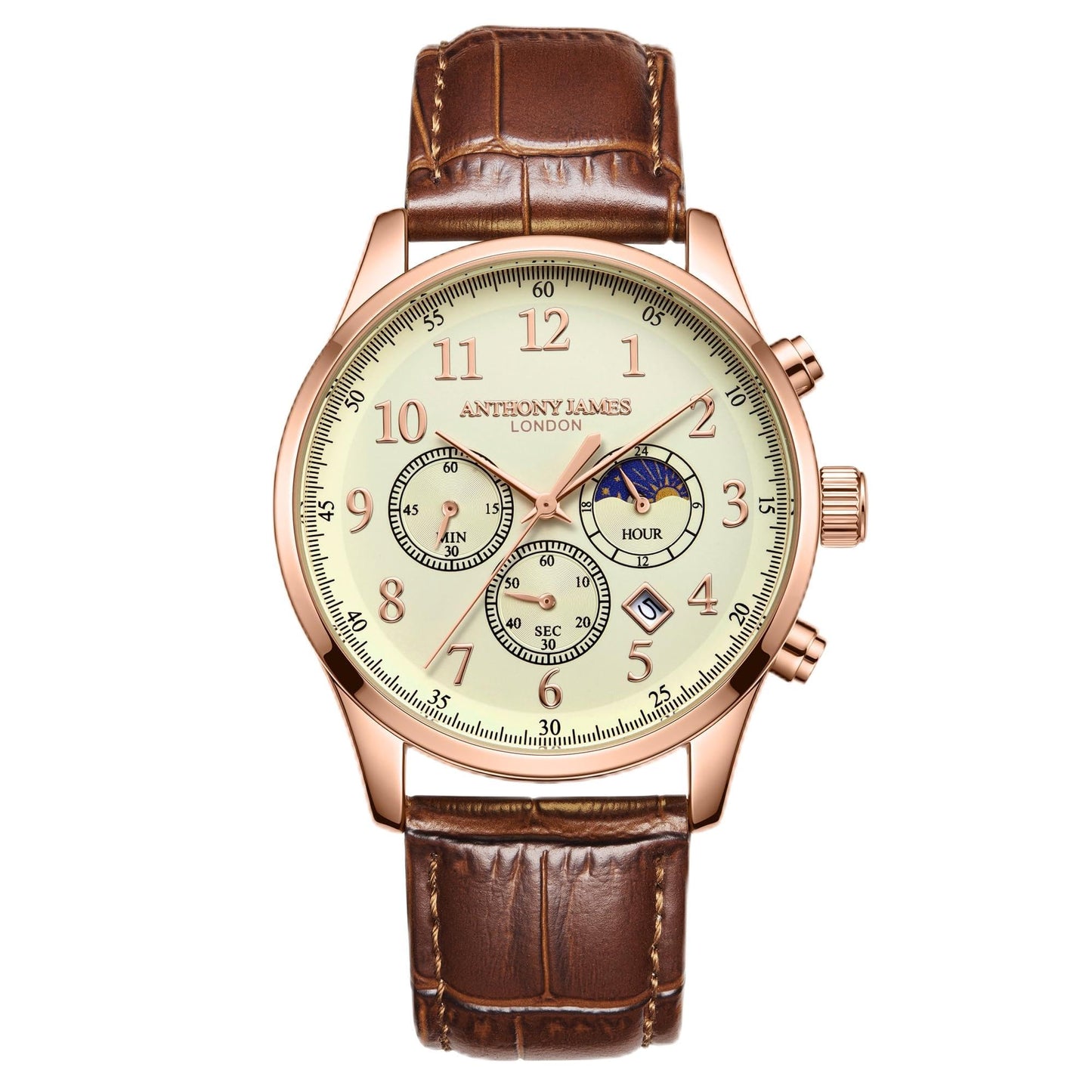 Anthony James Mondphasen-Chronograph, handgefertig