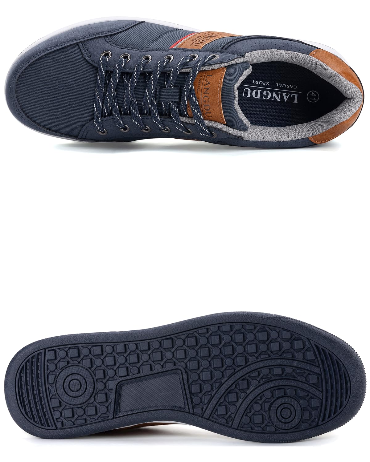 LANGDU Men’s Casual Sneakers – Lightweight Breathable Walking Sports Shoes