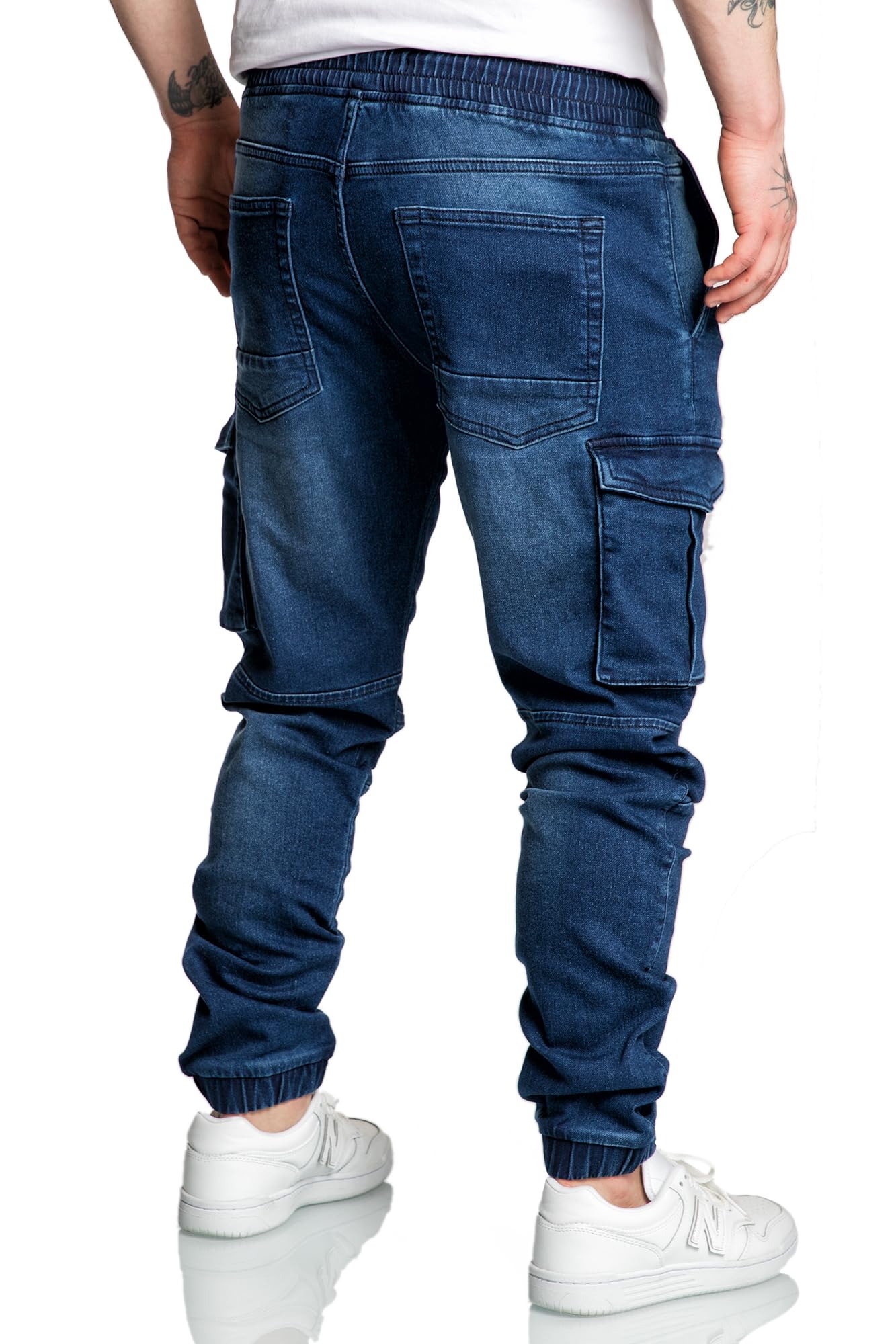 Amaci&Sons Men’s Cargo Sweat Jeans