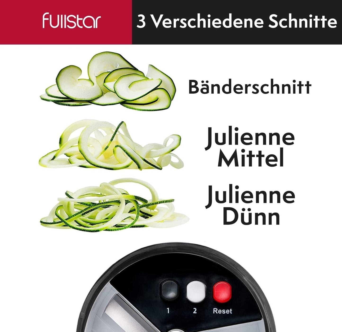Gemüseschneider Mandoline Gemüsehobel - Gemüse Schneider Gurkenhobel Zwiebelschneider Kartoffelschneider Obstschneider - Reibe für Gemüse und Käse - Julienneschneider (6-in-1 Kompakt Weiß)