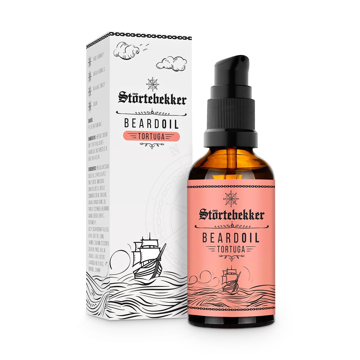 Störtebekker® Premium Bartöl Crusoe - tägliche Bartpflege für 3-Tage-Bart bis Vollbart - 50ml Beard Oil Vegan - Bart Öl Herren mit angenehmen Duft - Hochwertige Inhaltsstoffe - Made in Germany