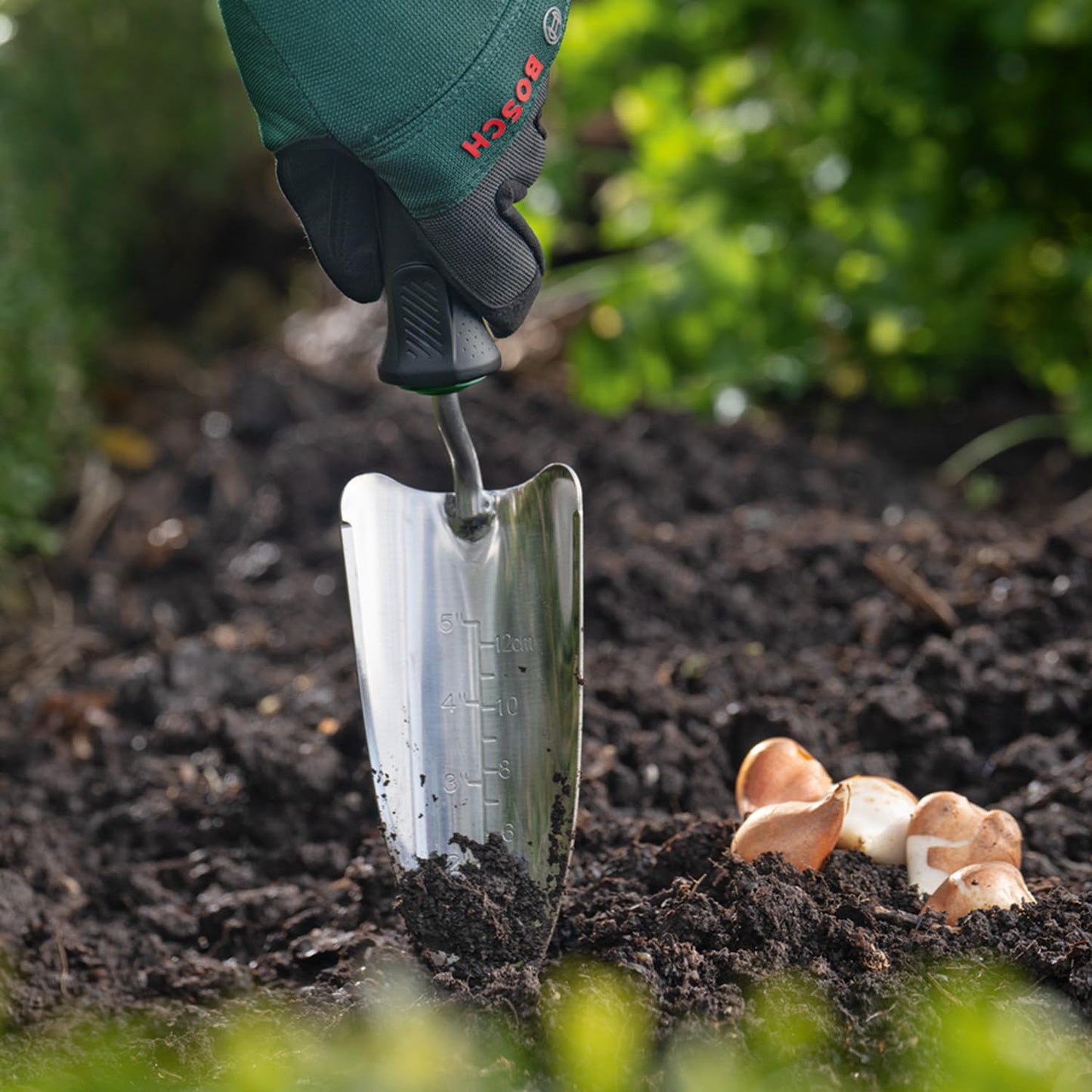 Bosch Garden Handwerkzeug Handrechen (zum Jäten und Entfernen von Gartenabfall, robust, Edelstahl, Softgrip Handgriff, ergonomisch)