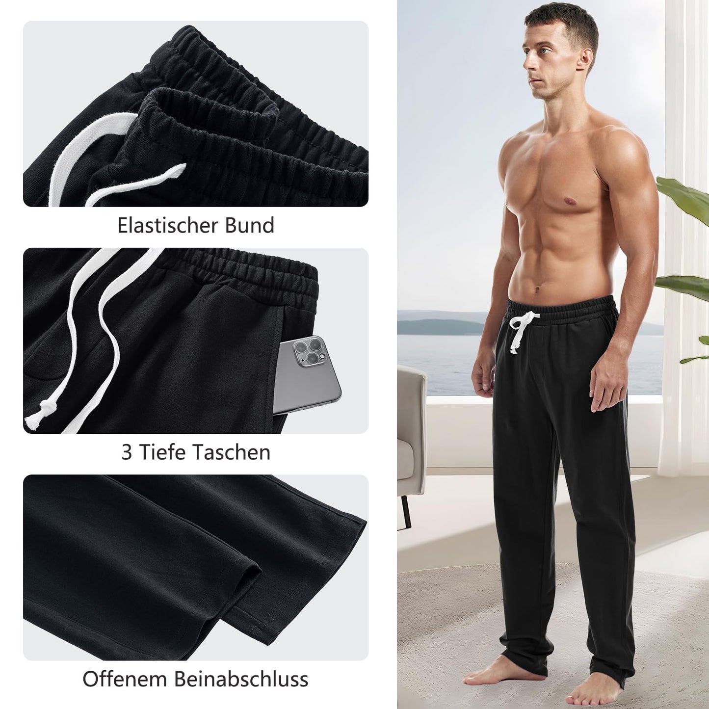 Men's Cotton Jogging Pants Sport Trousers