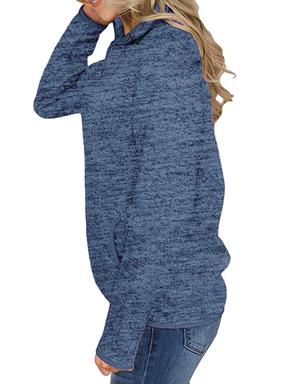 iWoo Women’s 1/4 Zip Pullover Sweatshirt – Casual Long Sleeve Top