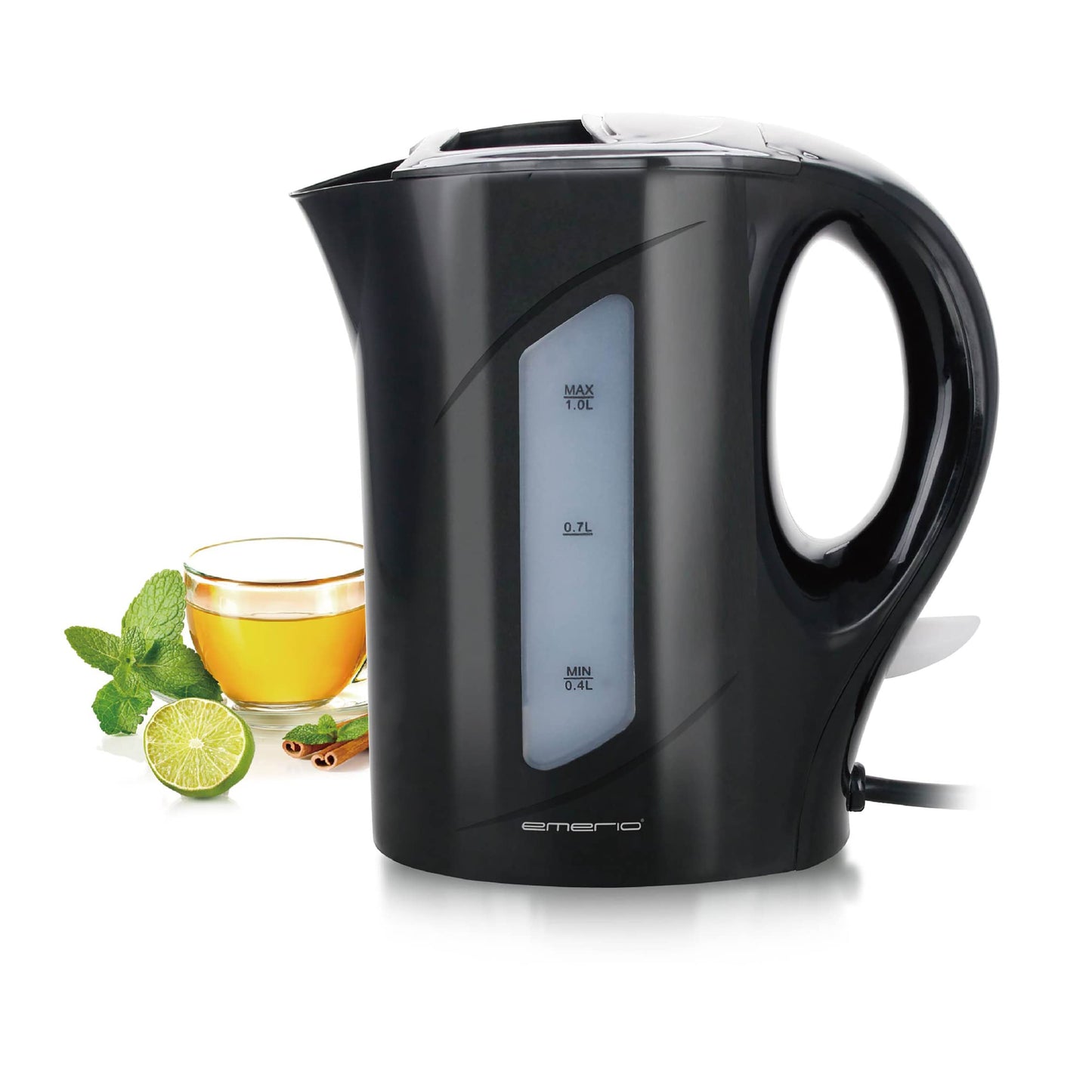 EMERIO Glas Wasserkocher mit 1.7 Liter Volumen | 2200 Watt | blaue LED Innenbeleuchtung | 360° Basis | SIEGER Preis/Leistung Haus & Garten Test | bestes Borosilikatglas | BPA frei | WK-119988.7