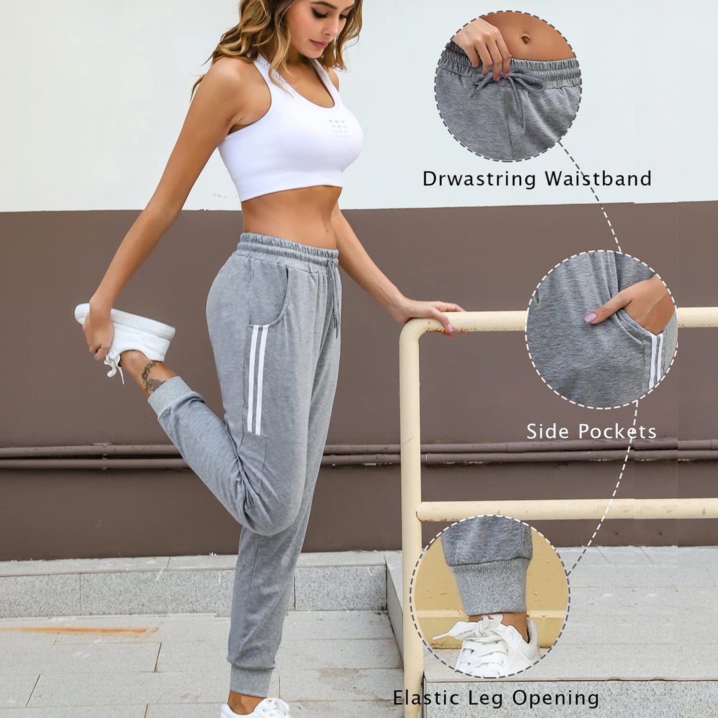 Sykooria Women's High Waist Jogging Pants