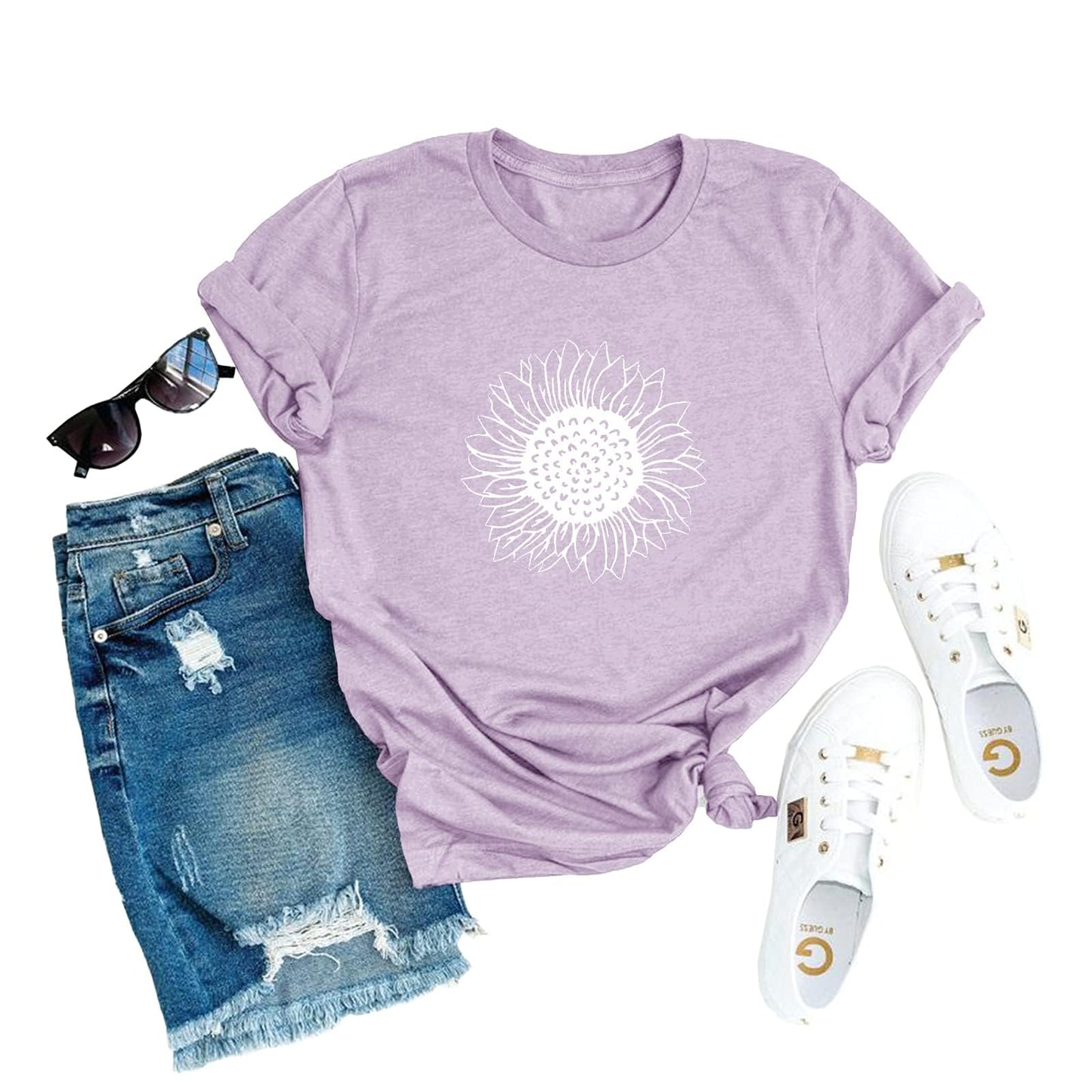 Cicy Bell Women’s Sunflower Graphic T-Shirt