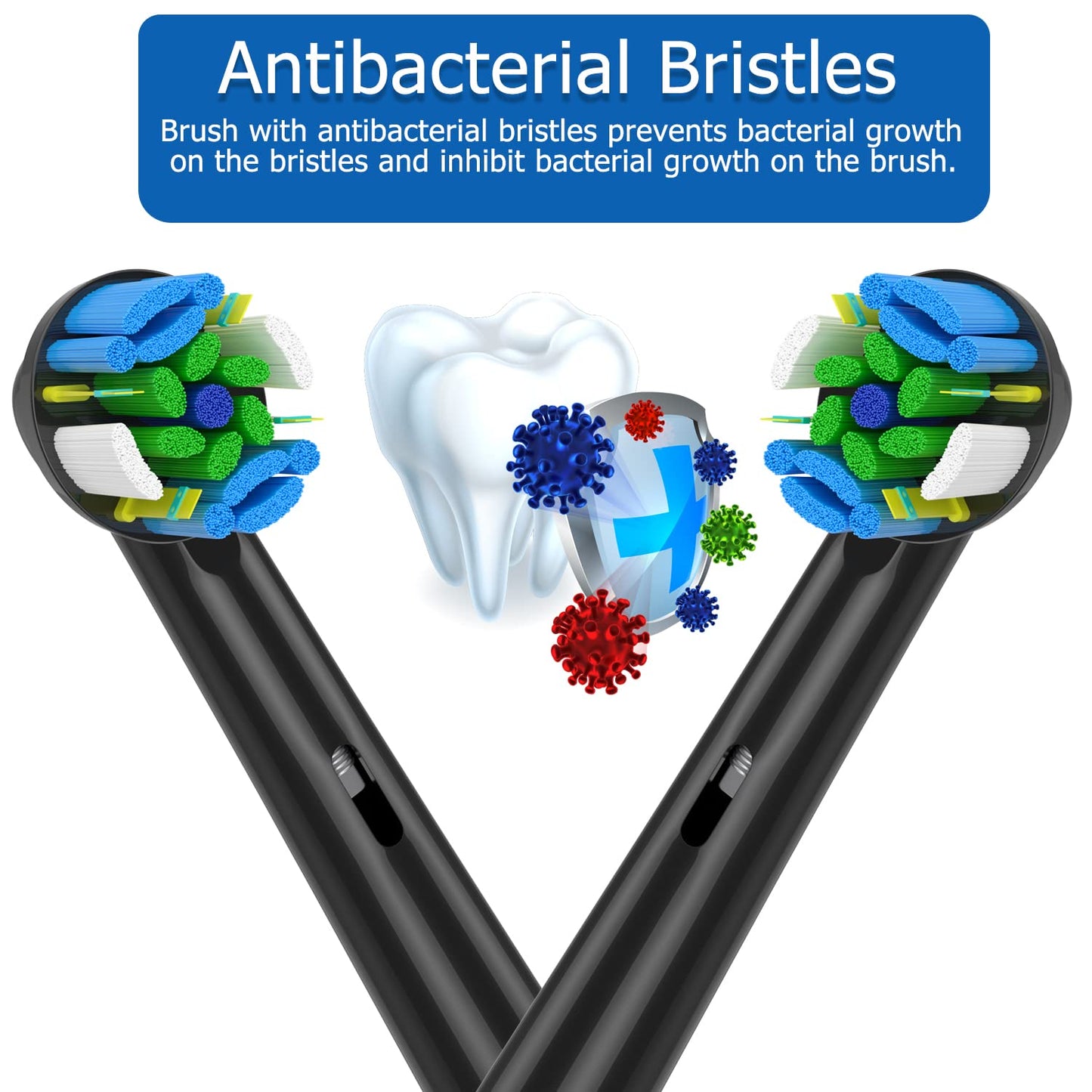 Qitizu Aufsteckbürsten Kompatibel mit Braun Oral b Elektrische Zahnbürste, 4 Floss, 4 Precision, 4 Sensitive, 4 EfficientClean Zahnbürstenaufsatz Aufsätze (16 Weiß)