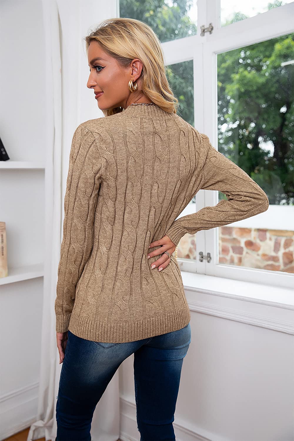 Women’s Casual Knit Sweater – Loose Fit Pullover