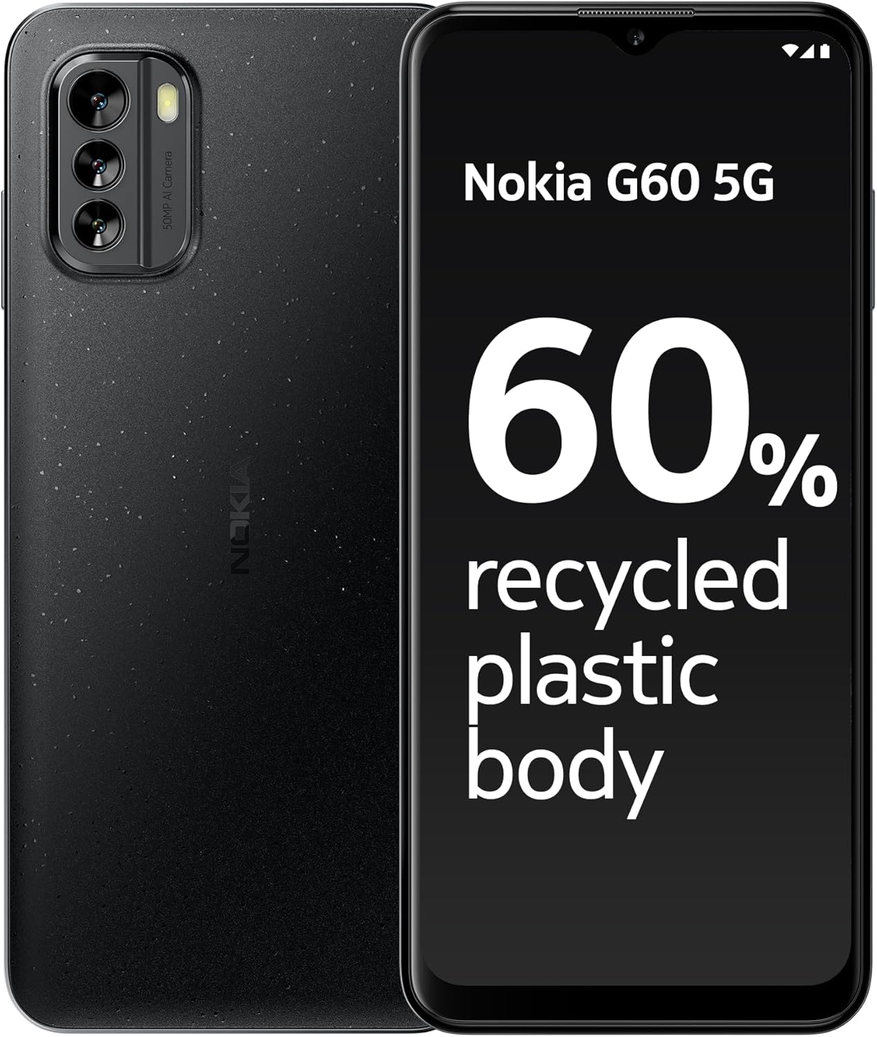 Nokia G60 5G - 6GB/128GB, 50MP Camera, 6.58", Dual SIM, Unlocked, Black