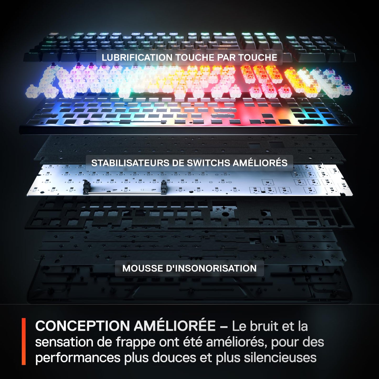 SteelSeries Apex Pro Gen 3 - HyperMagnetic Gaming-Tastatur - OmniPoint 3.0 Switches - anpassbares Ansprechverhalten - Rapid Trigger - Rapid Tap/SOCD - OLED - RGB - PBT-Keycaps - DE Layout QWERTZ