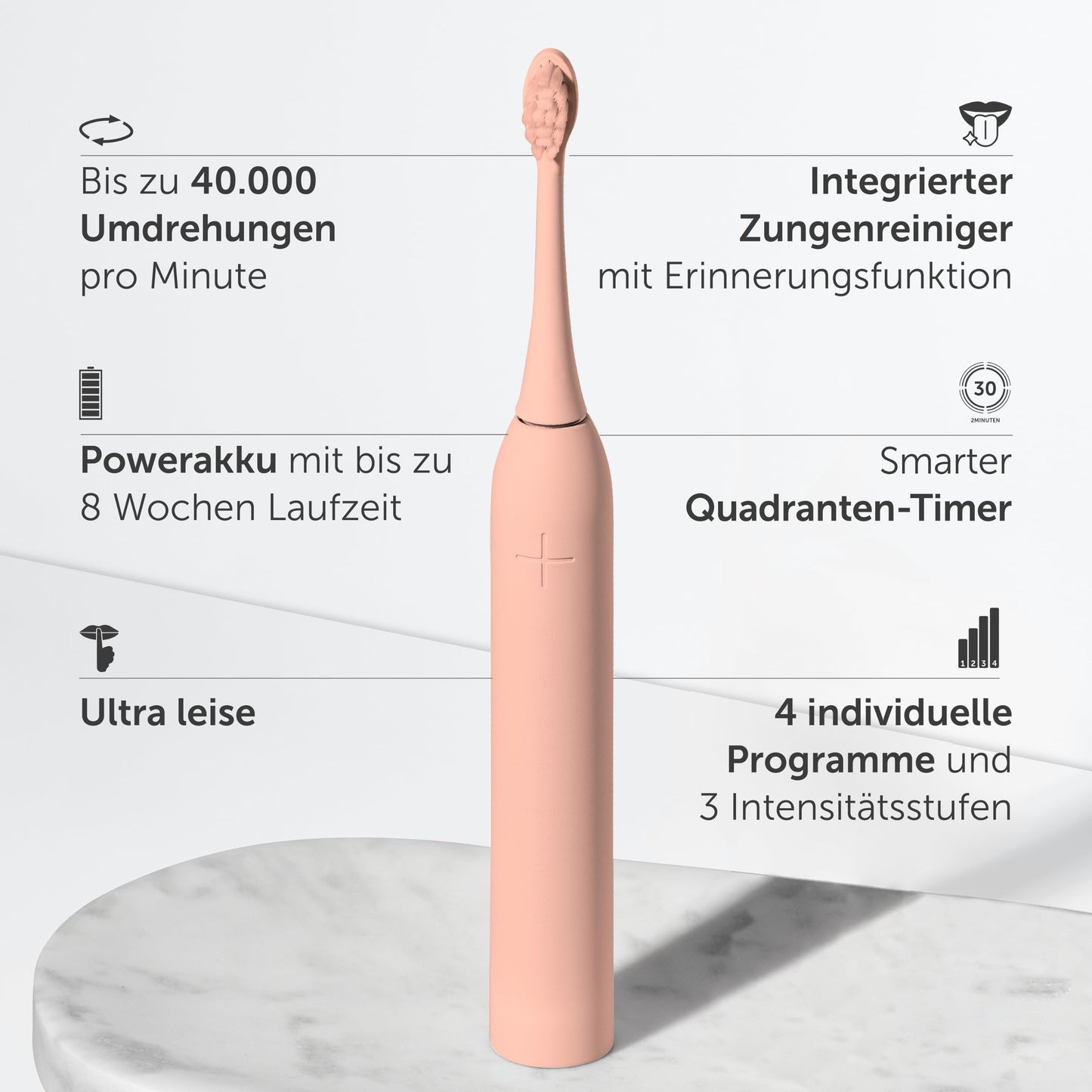 Wondersmile Schallzahnbürste PRO - Testsieger 2023-100 Tage risikofrei testen - Elektrische Zahnbürste mit 4 Putzprogrammen - Ultraschallzahnbürste mit smarten Bürstenkopf (1er Set, Ultimate Black)