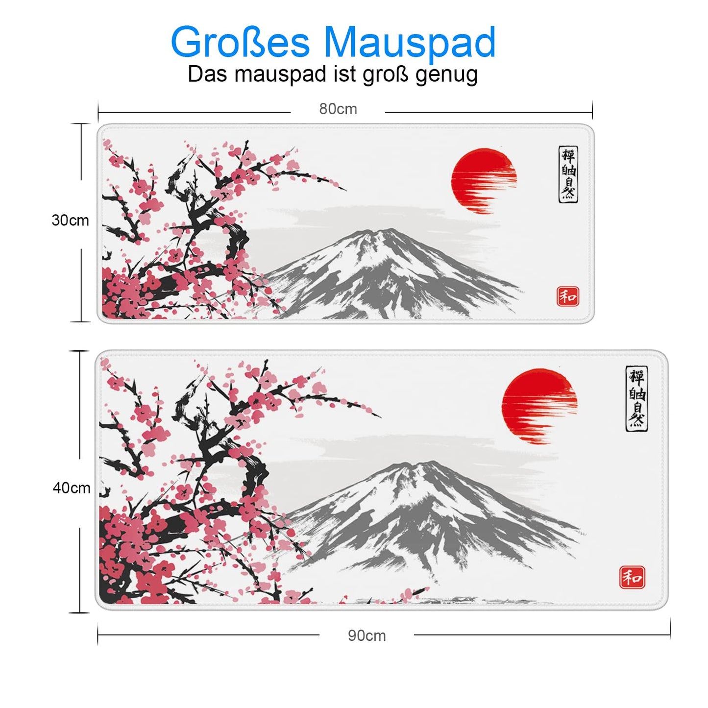 Owege Gaming Mauspad XXL 900 x 400 mm Artistic Curve Mousepad Groß Vernähte Kanten WassXerdicht Anti-Rutsch für PC, MacBook,Laptop Verbessert Präzision und GeschwindigkeiX