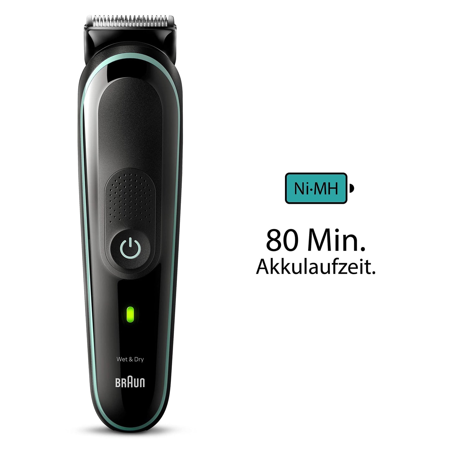 Braun All-In-One Bartpflege Bodygroomer Set, 8-in-1 Barttrimmer / Bartschneider, Nasenhaartrimmer, Trimmer/Haarschneider Herren, Haarschneidemaschine, wasserdicht, 80 Min. kabellose Laufzeit, MGK3441