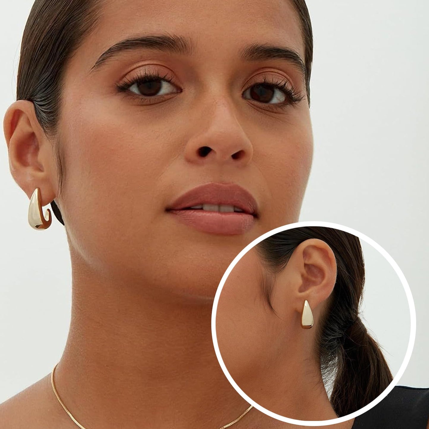 Chunky Gold Hoop Earrings for Women
