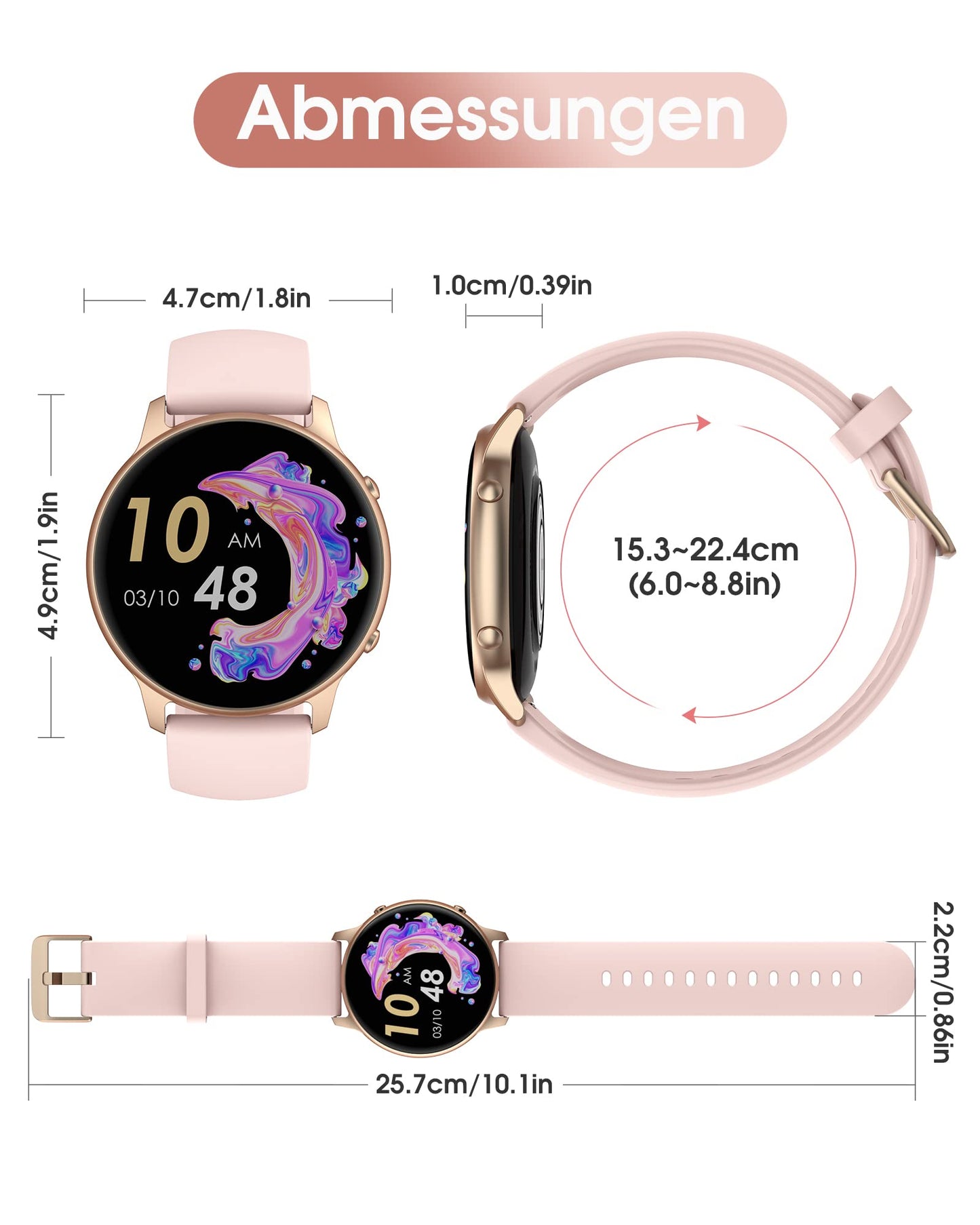TUYOMA Smartwatch Herren mit Telefonfunktion - 1.91" Smart Watch IP68 Wasserdicht,24h Herzfrequenz, SpO2, Schlafmonitor,SchrittzäHler,112+ Sportarten,Spiele,Kompatibel mit Android IOS