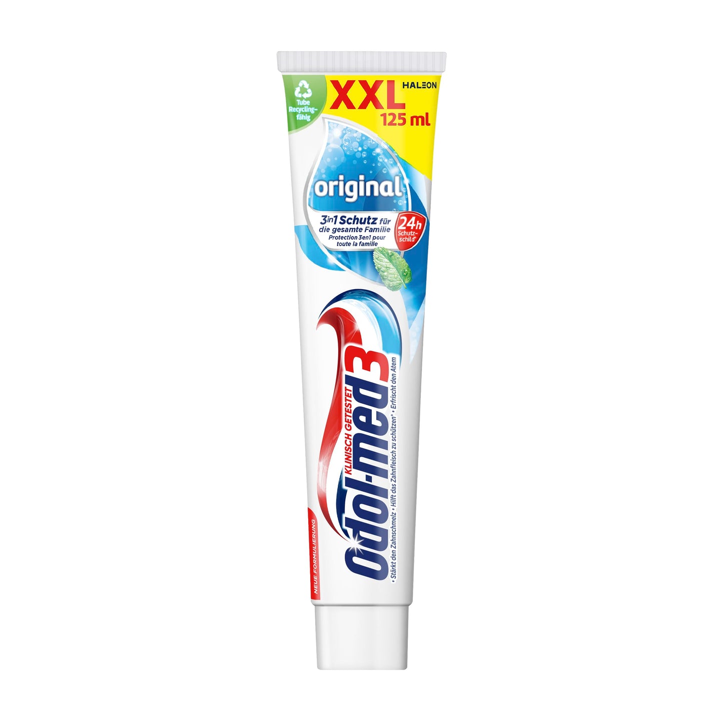 Odol-med3 Original Zahnpasta, Zahncreme mit 3in1 Schutz für starke Zähne, gesundes Zahnfleisch** und frischen Atem, 125 ml