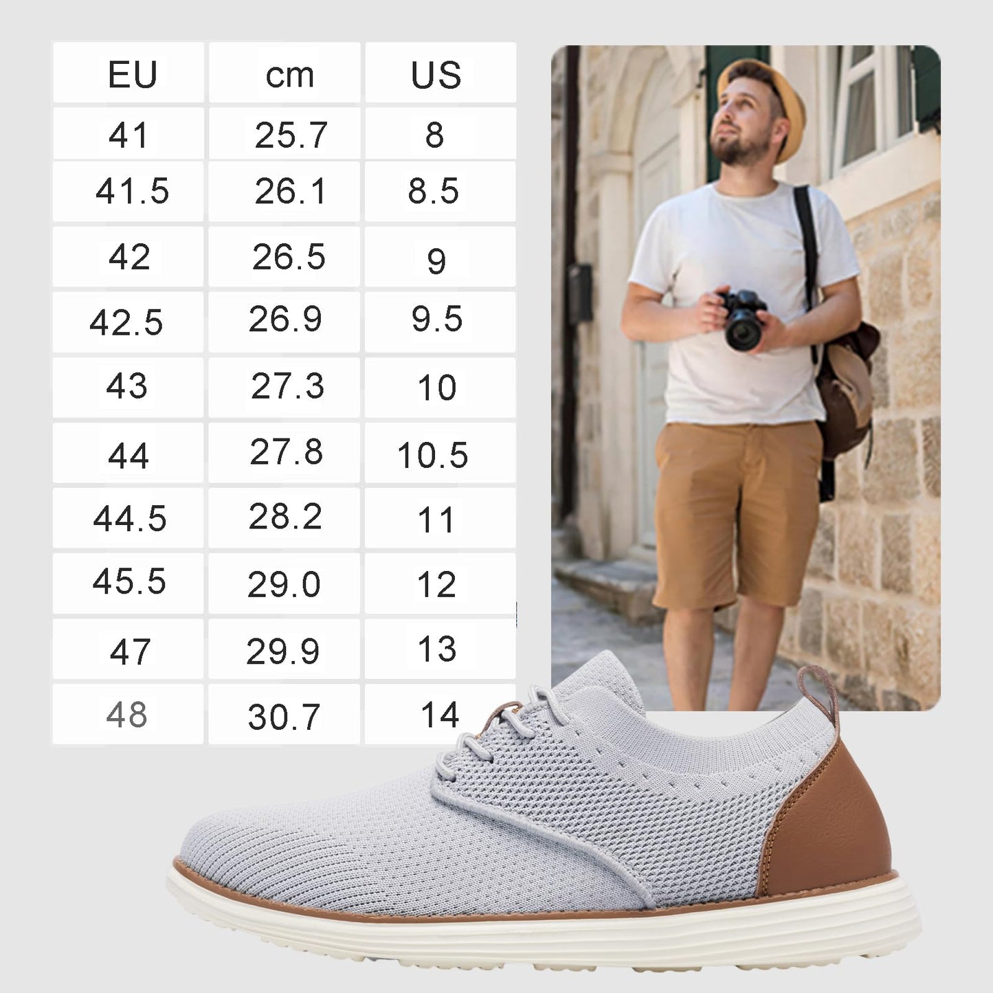 SHULOOK Men's Summer Shoes – Lightweight Breathable Walking Sneakers
