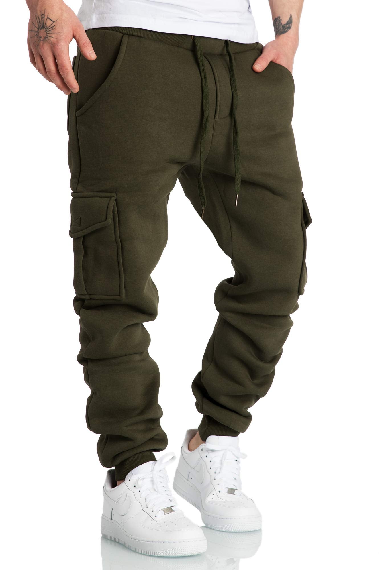 Amaci&Sons Men’s Cargo Jogger Sweatpants – Athletic Training Pants