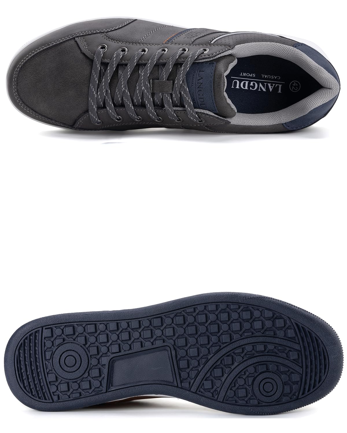 LANGDU Men’s Casual Sneakers – Lightweight Breathable Walking Sports Shoes