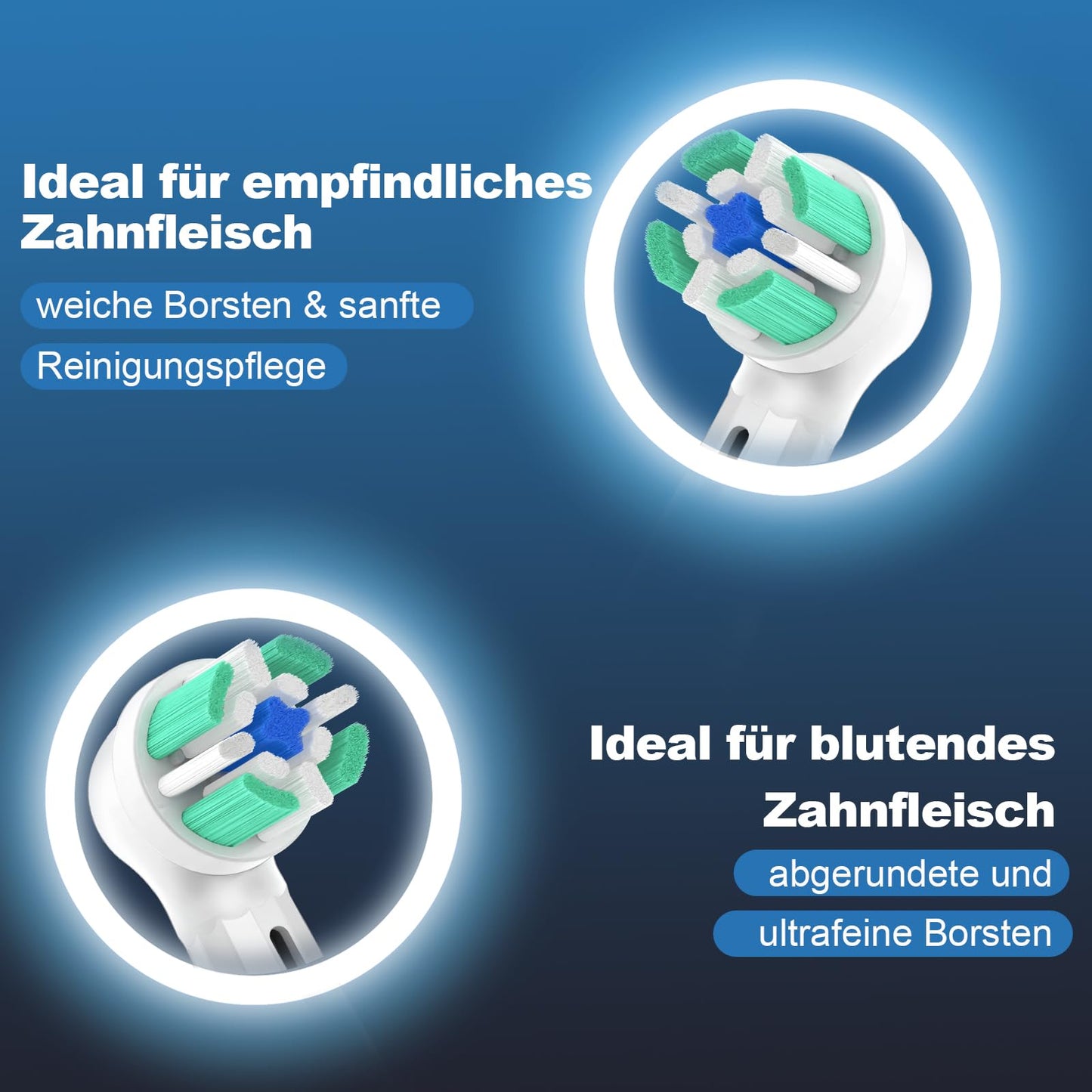 12er Aufsteckbürsten Kompatibel mit Oral B iO 3N 3 4 5 6 7 8 9 10 Series Zahnbürste Elektrische, IO Zahnbürste Aufsätze Für Zahnfleischpflege und Zahnreinigung (Schwarz/Weiß)