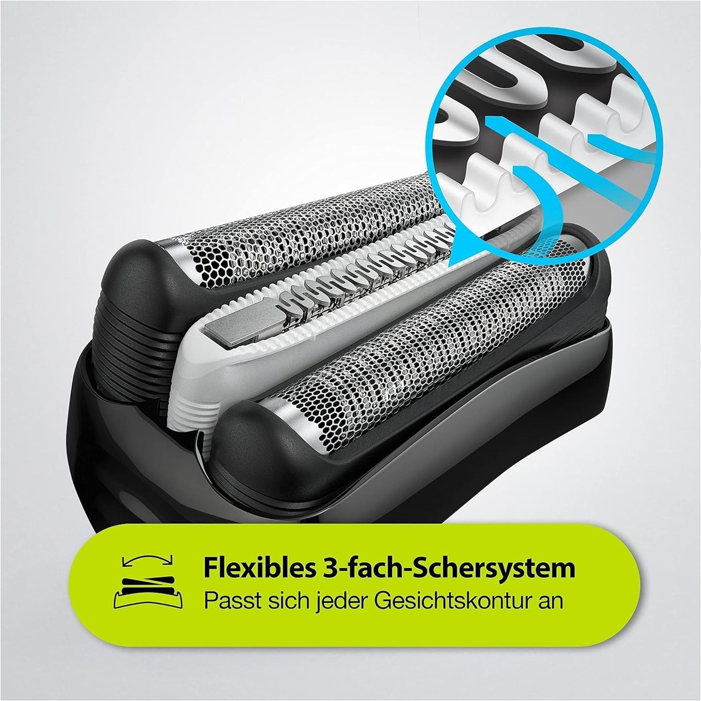 Braun Series 3 ProSkin Elektrorasierer mit Präzisionstrimmer, Rasierer Herren Elektrisch, elektrischer Rasierer, Wet&Dry, rasierapparat, trockenrasierer, Made in Germany, 3040s, schwarz/blau