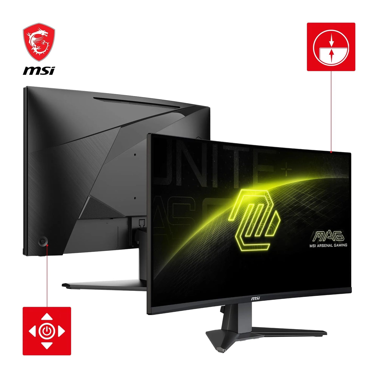 MSI G2422C 23,6 Zoll FHD Curved Gaming Monitor - 1500R 1920 x 1080 VA Panel, 180Hz / 1ms, Adaptive Sync - DP 1.2a, HDMI 2.0b CEC