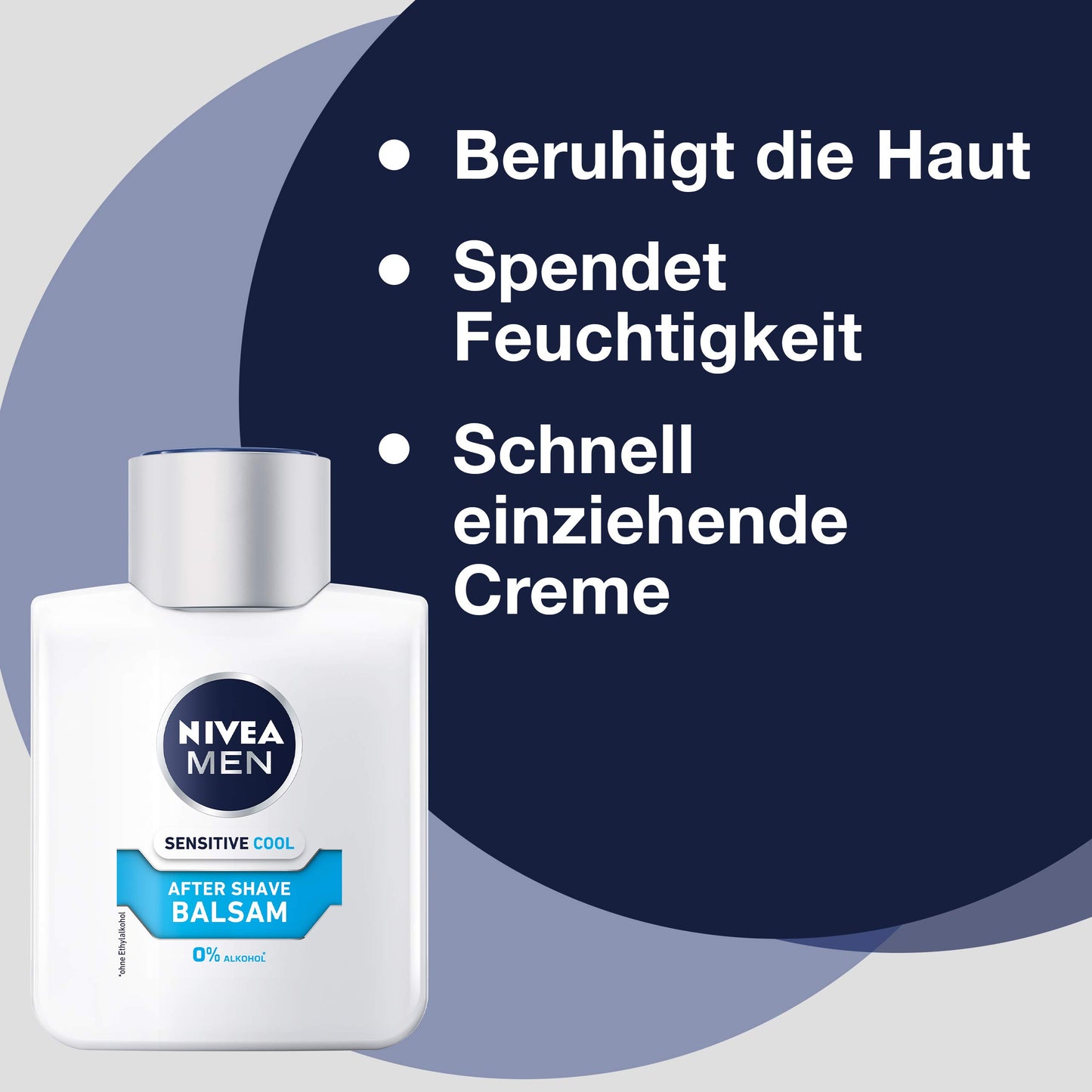 NIVEA MEN Sensitive Cool After Shave Balsam (100 ml), beruhigendes After Shave, Hautpflege nach der Rasur mit Kamille und Vitamin E