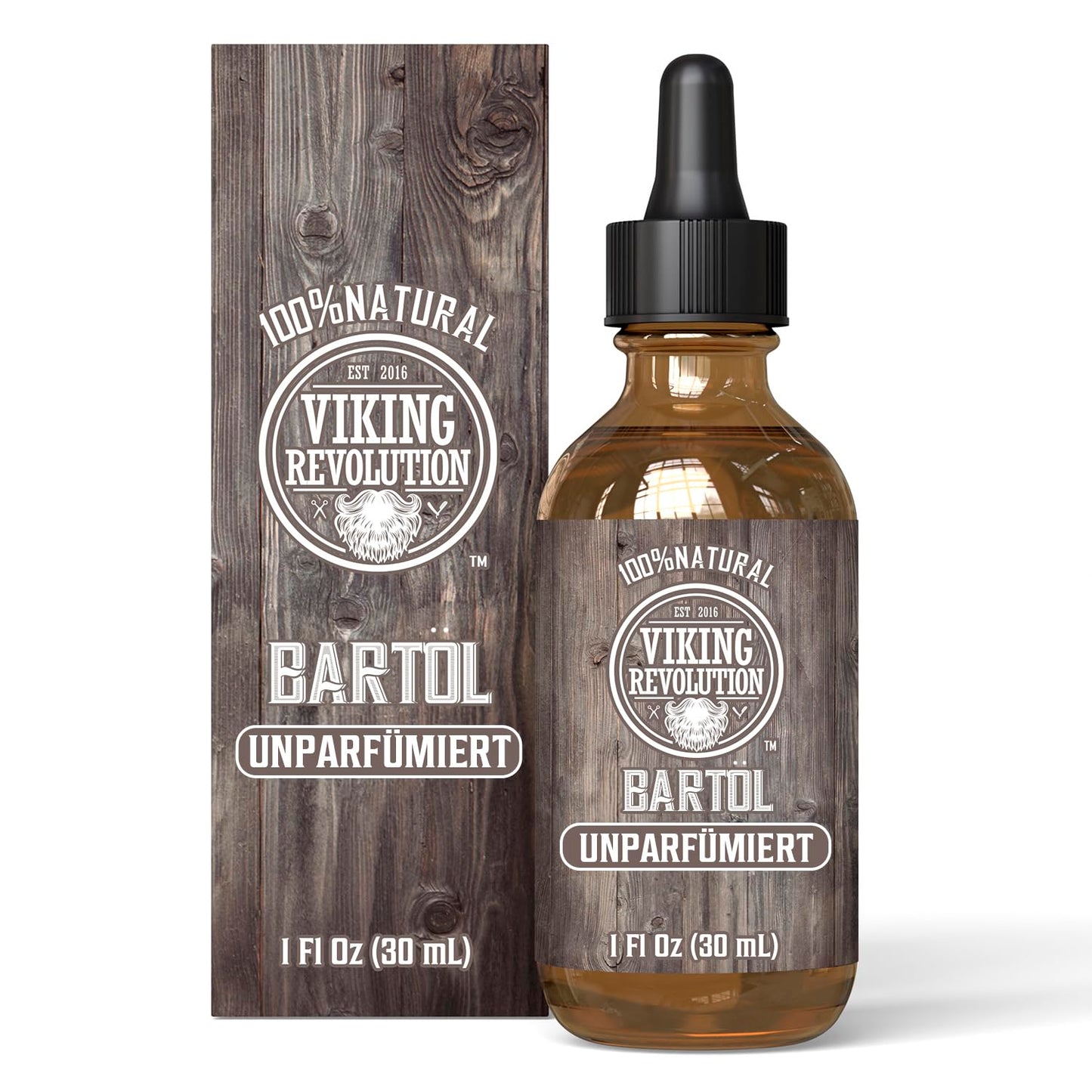 Viking Revolution - Bartöl - Macht Weich, Schützt und Stärkt - Natürliches Argan- und Jojobaöl - Bartöl Herren - Geschenke Für Männer - Sandelholz - 30 ml