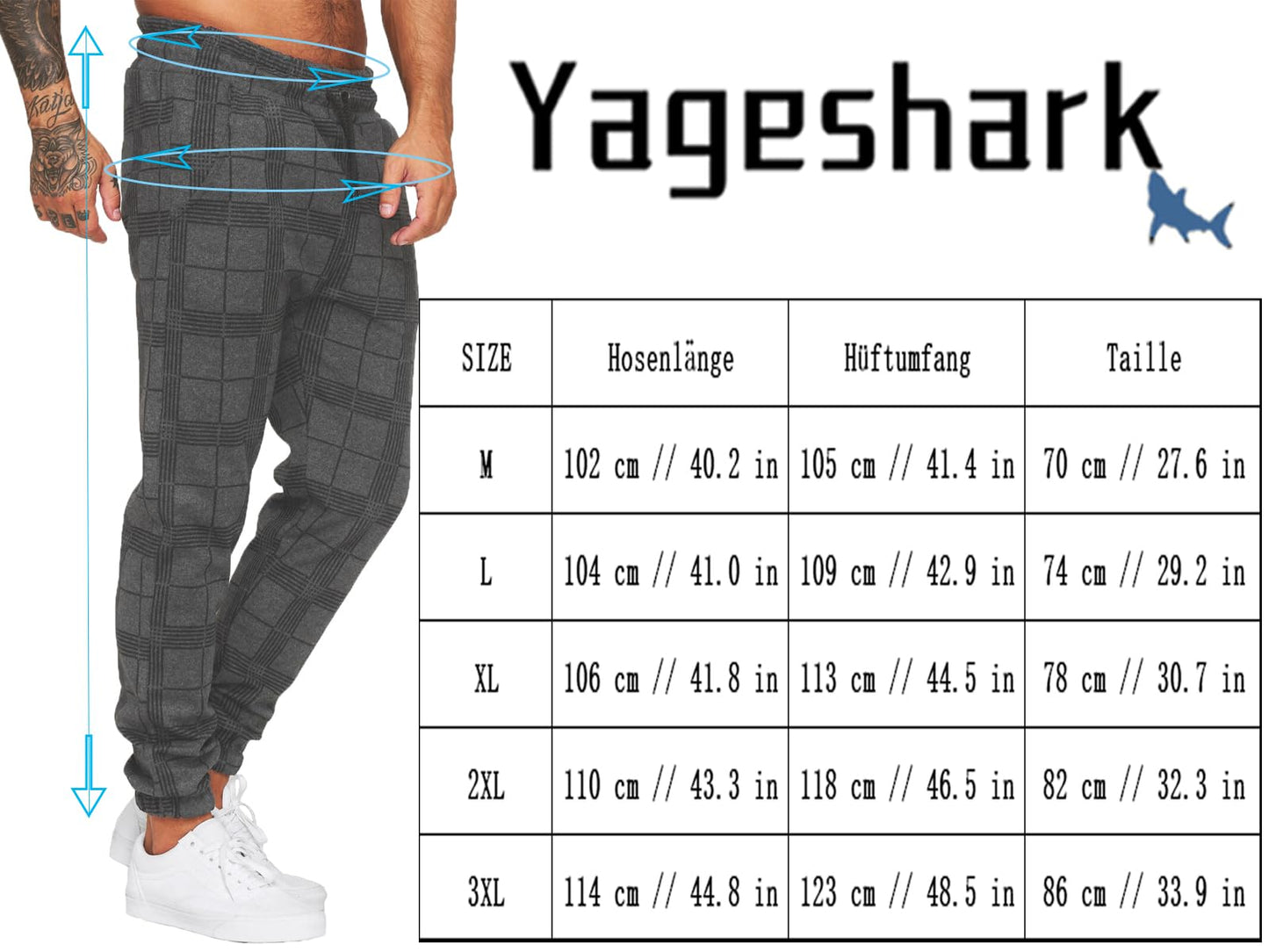 Men's Loose Fit Plaid Jogger Sweatpants