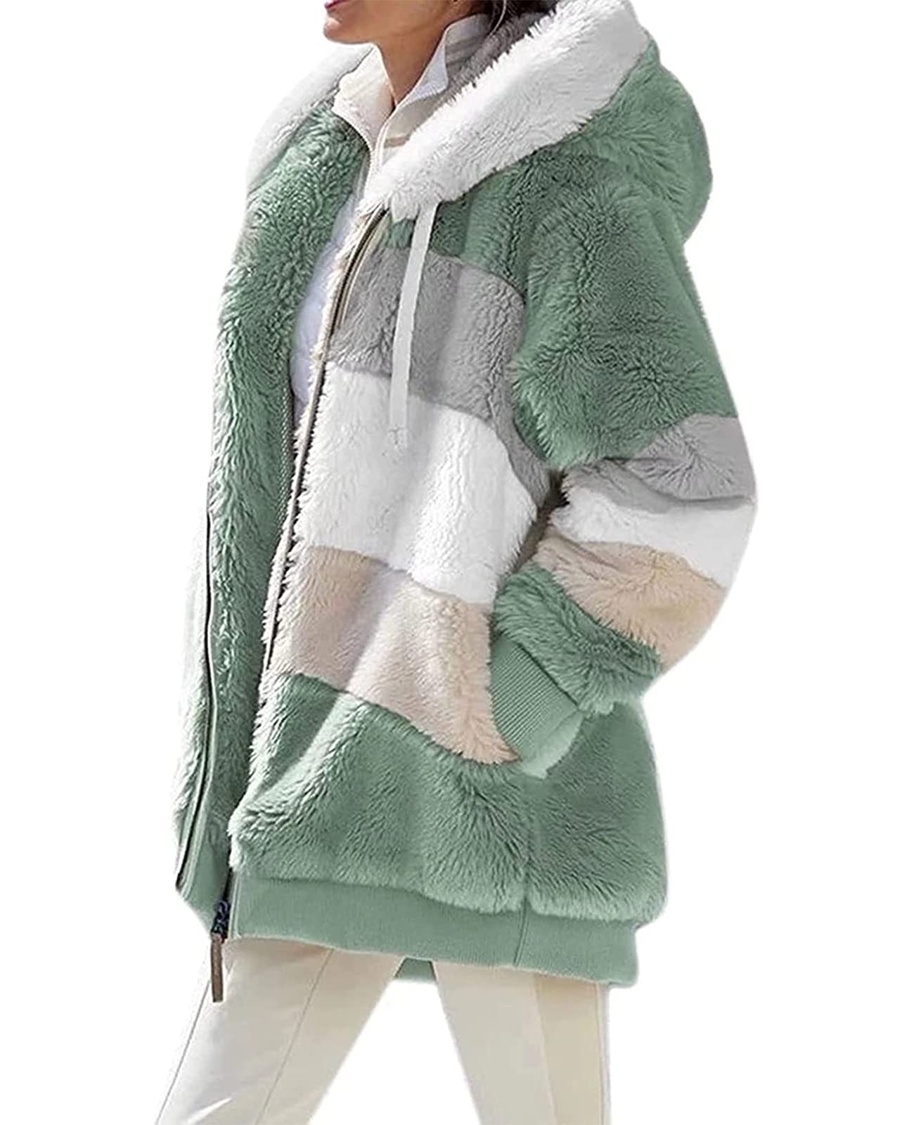 Women’s Plush Fleece Hooded Jacket