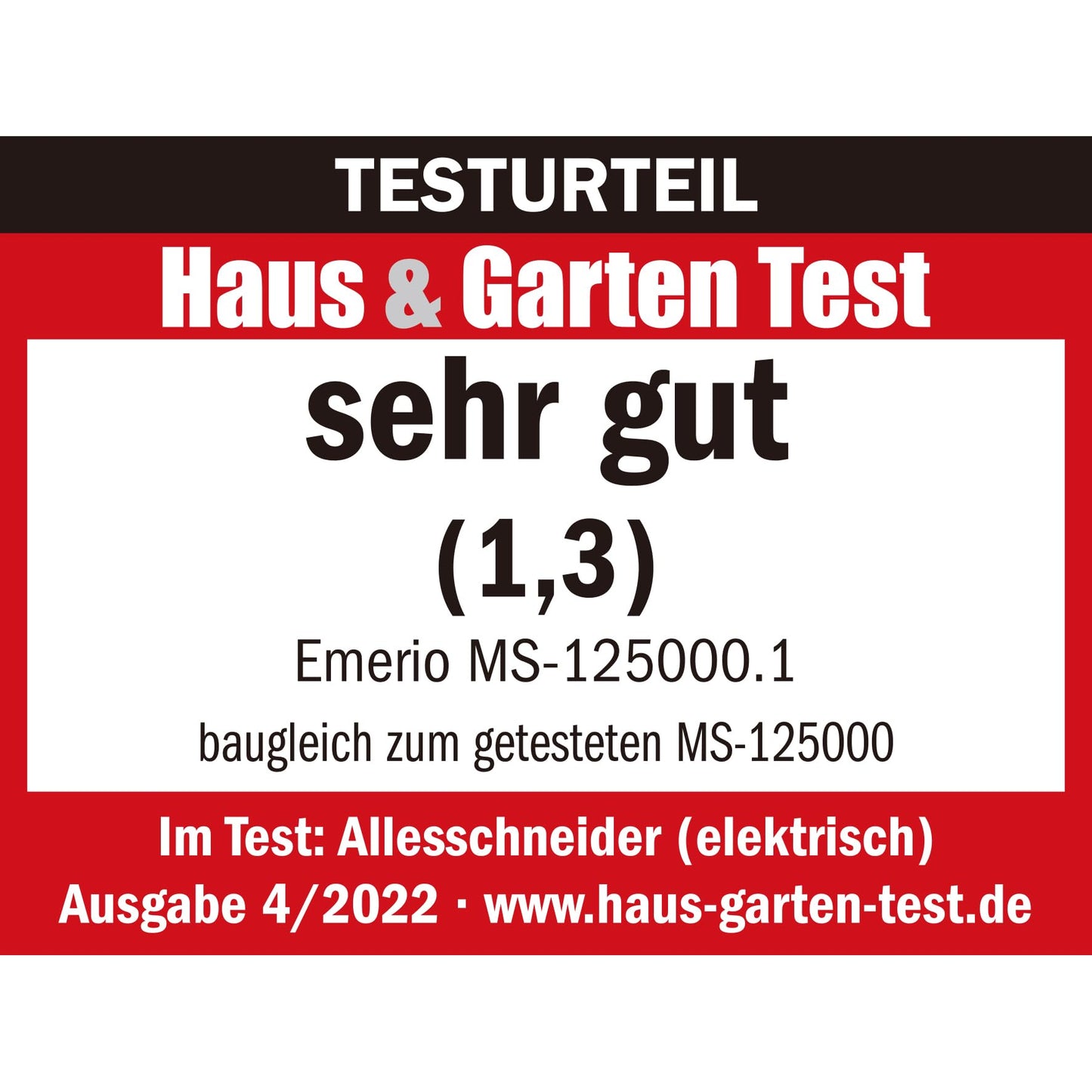 Emerio Allesschneider "Made in EU", Edelstahl Messereinheit in Deutschland produziert, einstellbar 0-17mm, BPA frei, platzsparend klappbar, mit Sicherheitsschalter, Eco 100 Watt, MS-125000.1, Schwarz
