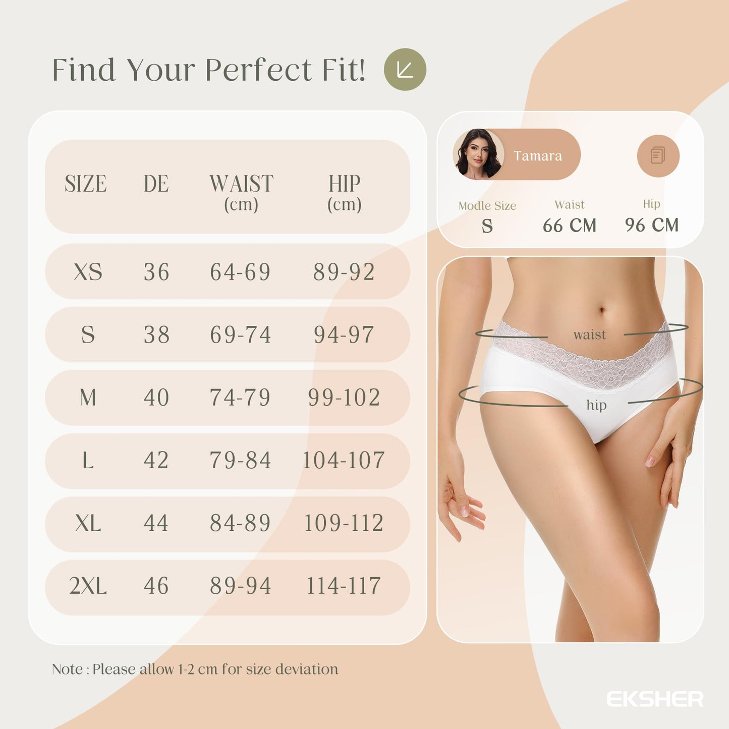 Women's Lace Hipster Cotton Soft Comfortable Underwear – Multipack of 6