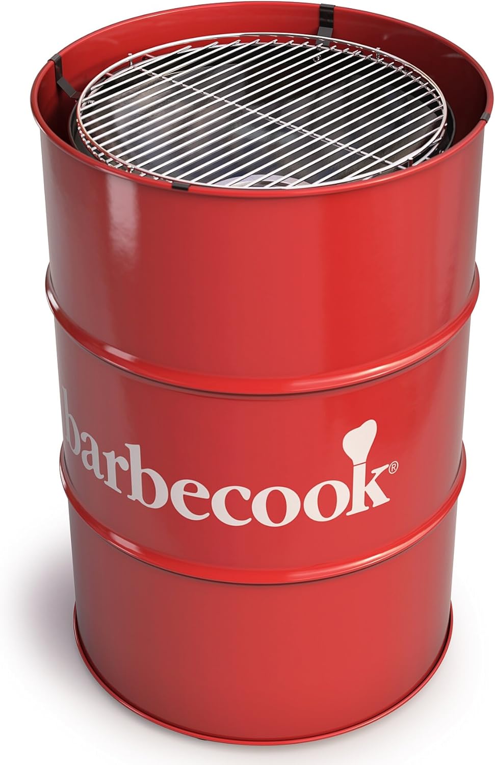 Edson Holzkohlegrill als Tonne rot, Durch. 47,5cm - Holzkohle Grill
