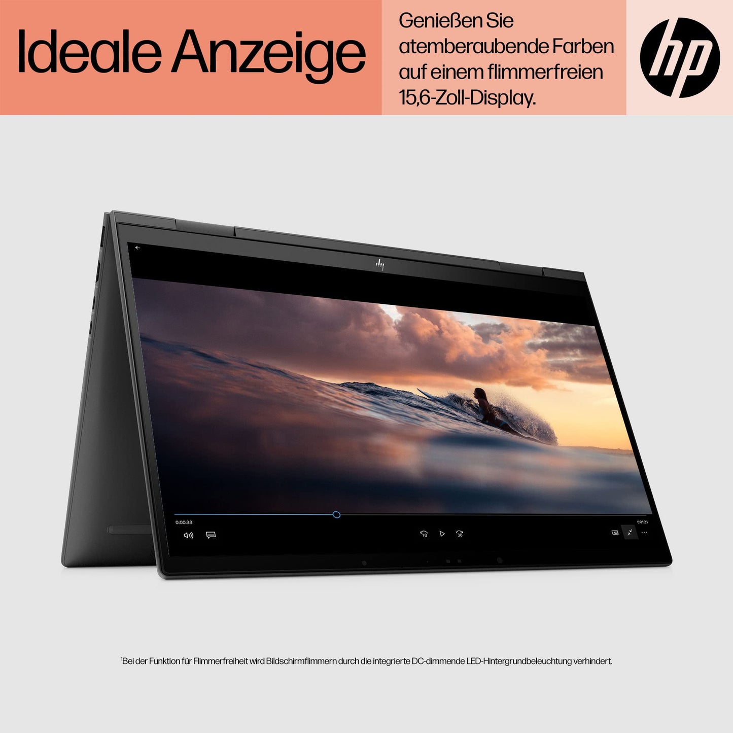 HP Envy x360 15.6" FHD Touch, Ryzen 7, 2-in-1 Convertible Laptop