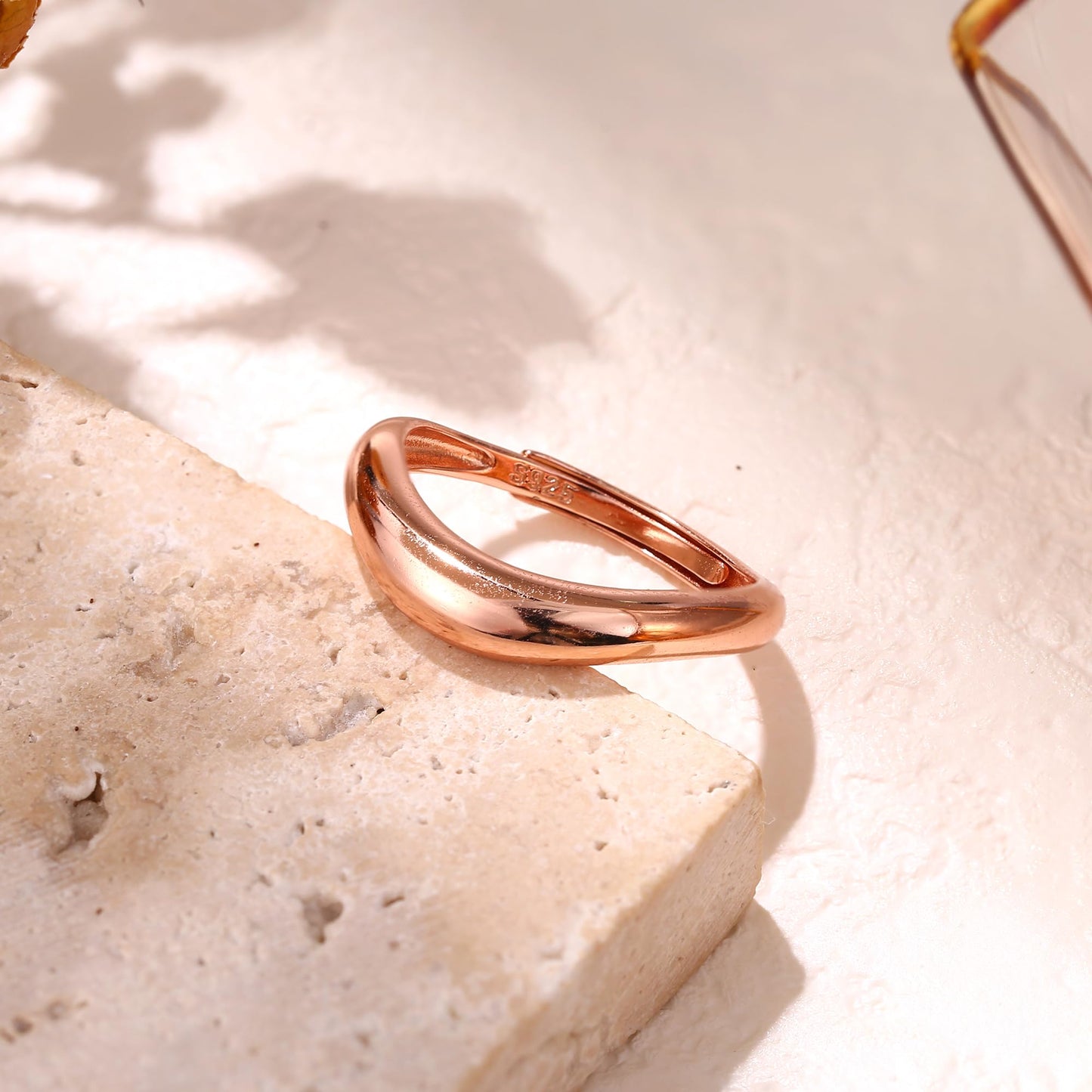 Adramata 925 Silver Adjustable Ring – 14K Gold Plated