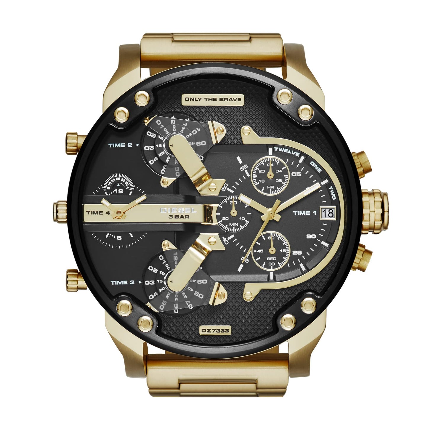 Diesel Mr. Daddy Men's Multifunctional Watch with Silicone, Stainless Steel or Leather Strap