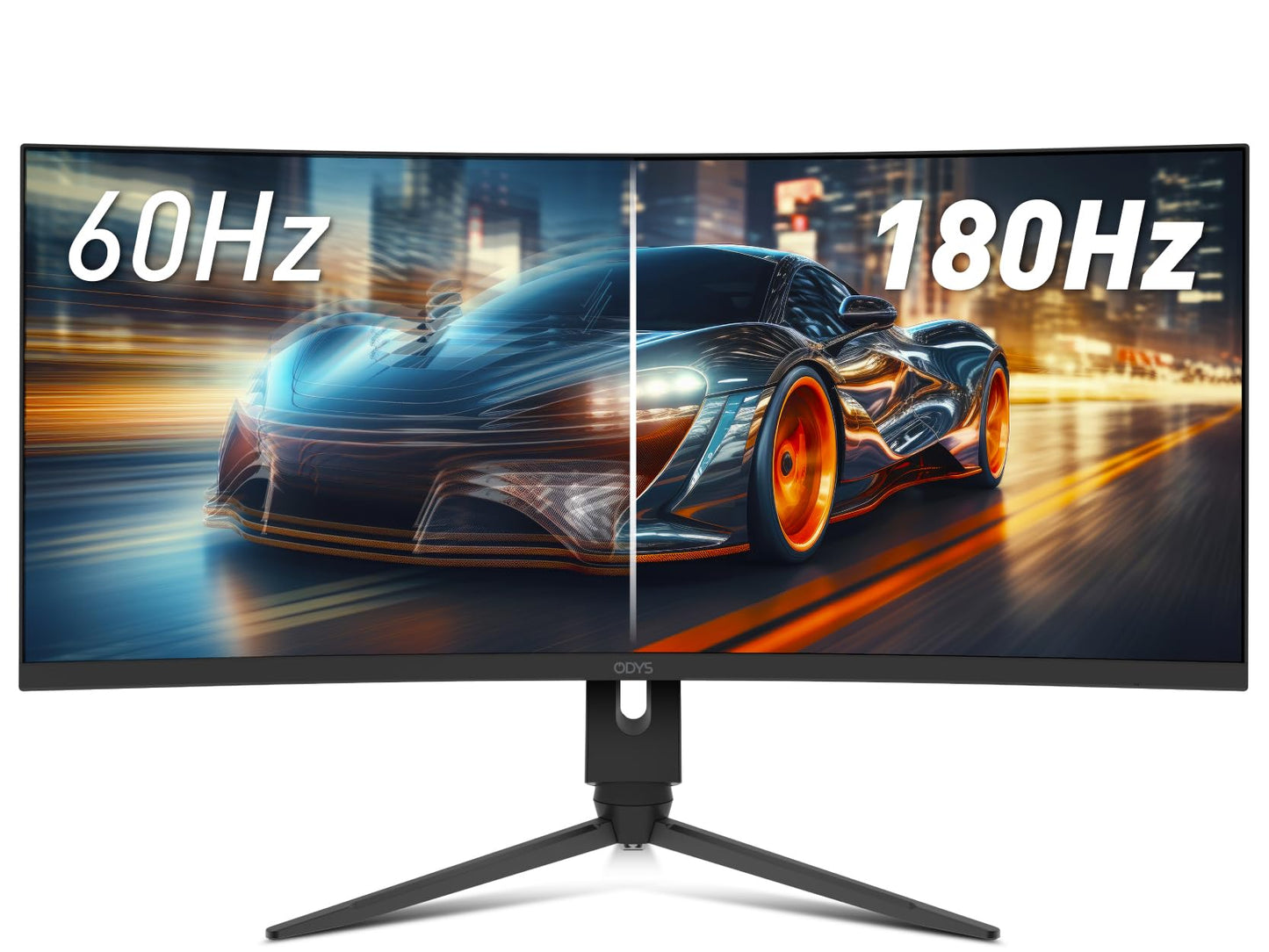 ODYS i27 Monitor - 27-Zoll-Bildschirm im rahmenlosen Design, Full HD, 100 Hz, mit HDR, IPS Panel, FreeSync, HDMI, USB-C, 3,5mm Audio
