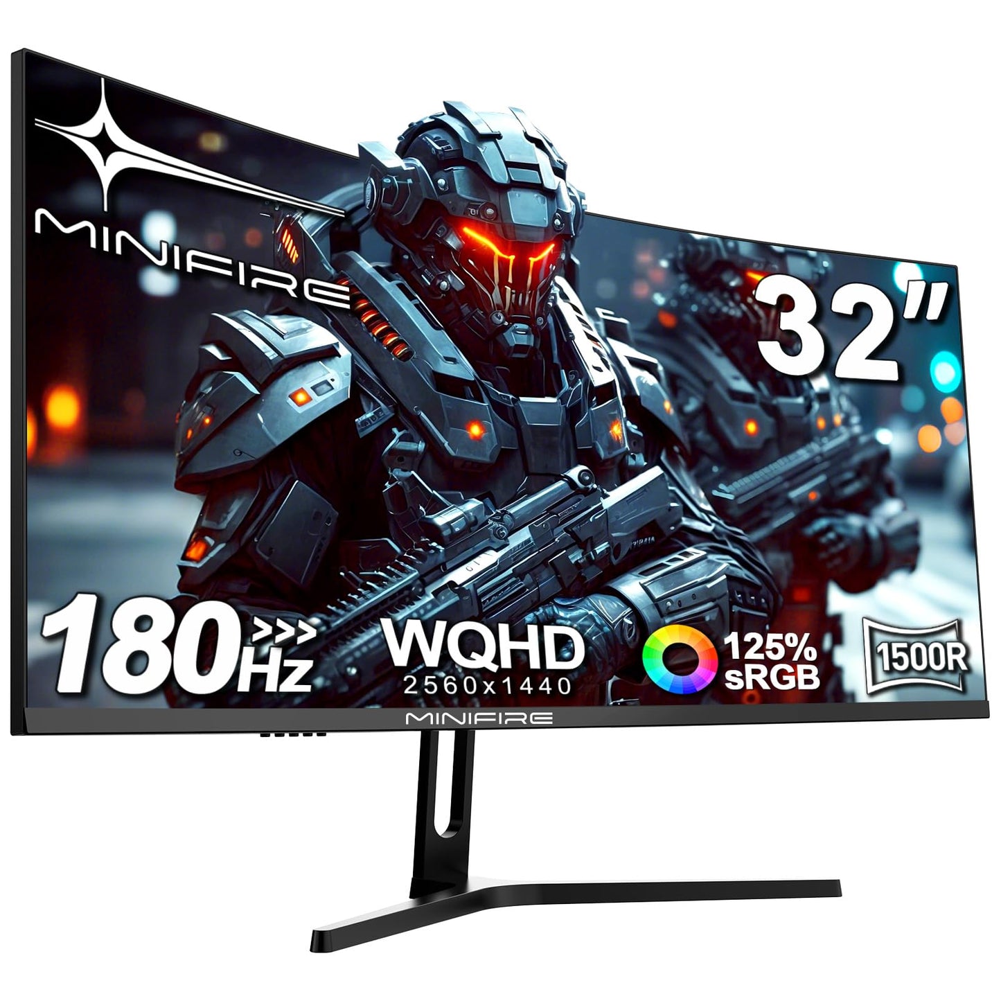 Minifire 24 Inch Monitor, 100 Hz, IPS, Full HD (1920 x 1080), AMD FreeSync, sRGB110%, Frameless Screen, Eye Care, HDMI Type-C, Adjustable Tilt, VESA (MF24X3A Type-C Cable Included)