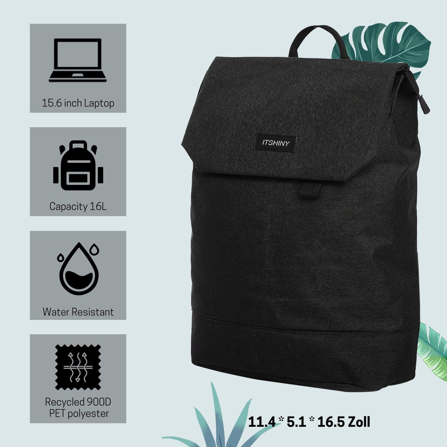 ITSHINY Waterproof Women’s Daypack – 16L Stylish Laptop Backpack