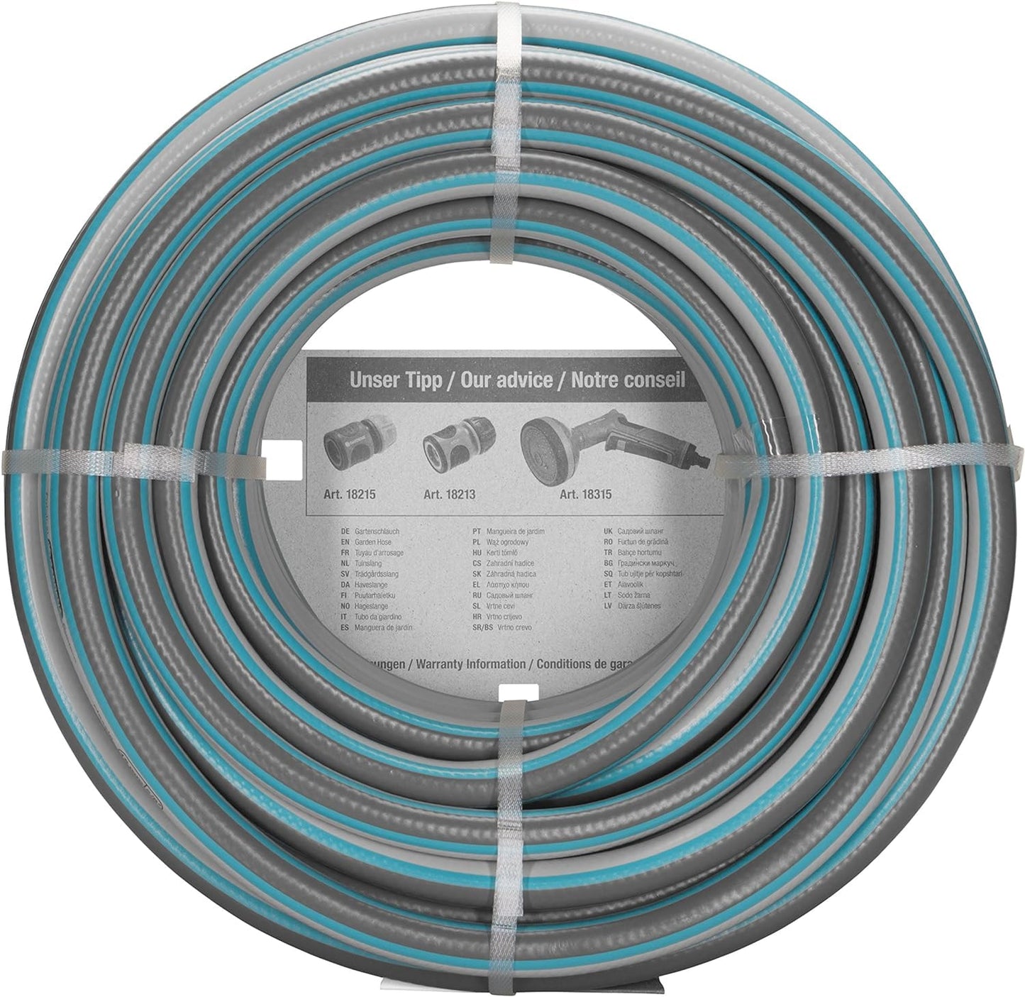 Gardena Classic Schlauch Aktion 13 mm (1/2 Zoll), 18 m: Universeller Gartenschlauch aus robustem Kreuzgewebe, 22 bar Berstdruck, UV-beständig, ohne Systemteile (18001-20) grau 18m ohne systemteile