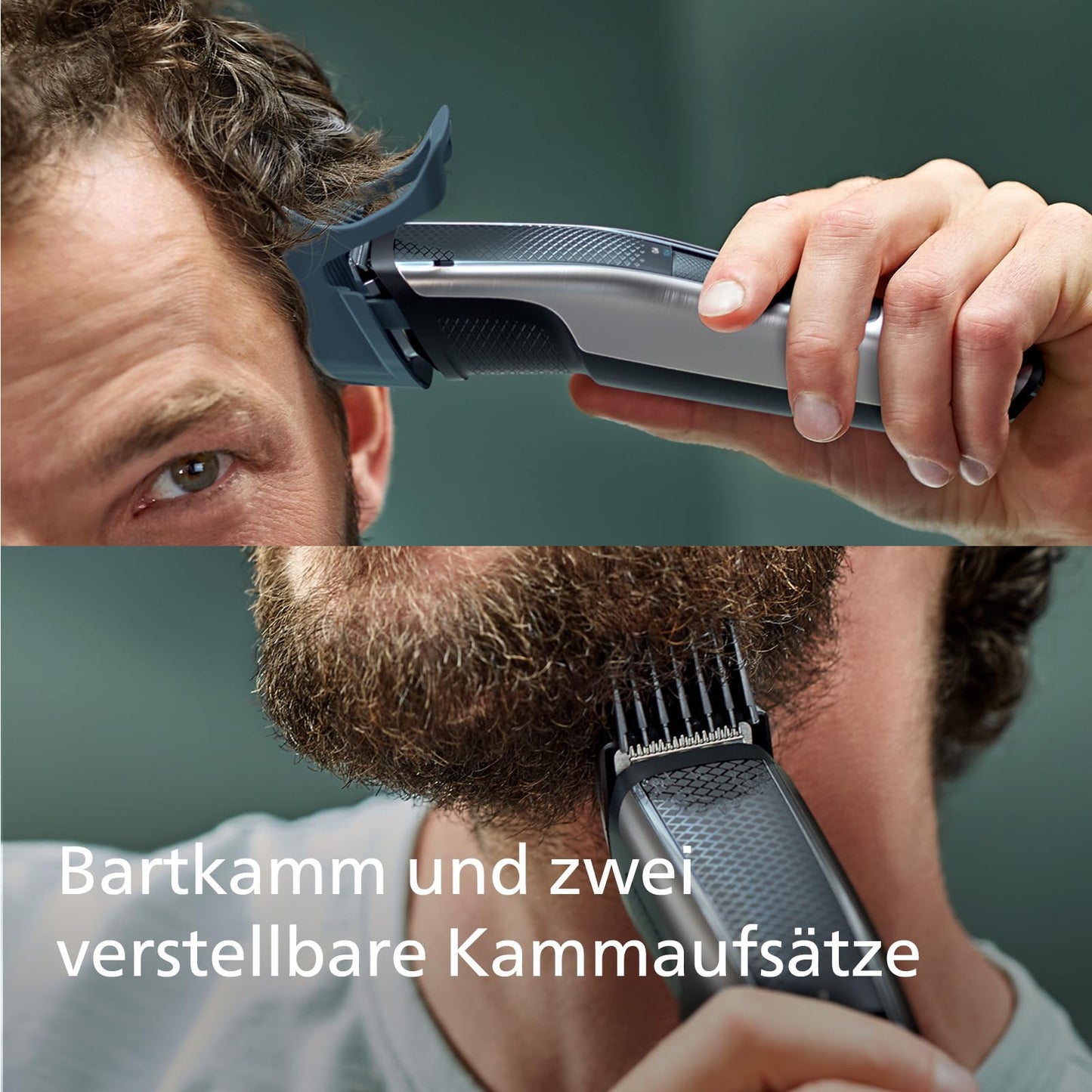 Philips Barttrimmer BT5515/15, Testsieger Stiftung Warentest, Bartschneider, 40 Längeneinstellungen, gleichmäßiges Trimmen dank Lift & Trim System, selbstschärfende Metallklingen, 90min Akkulaufzeit