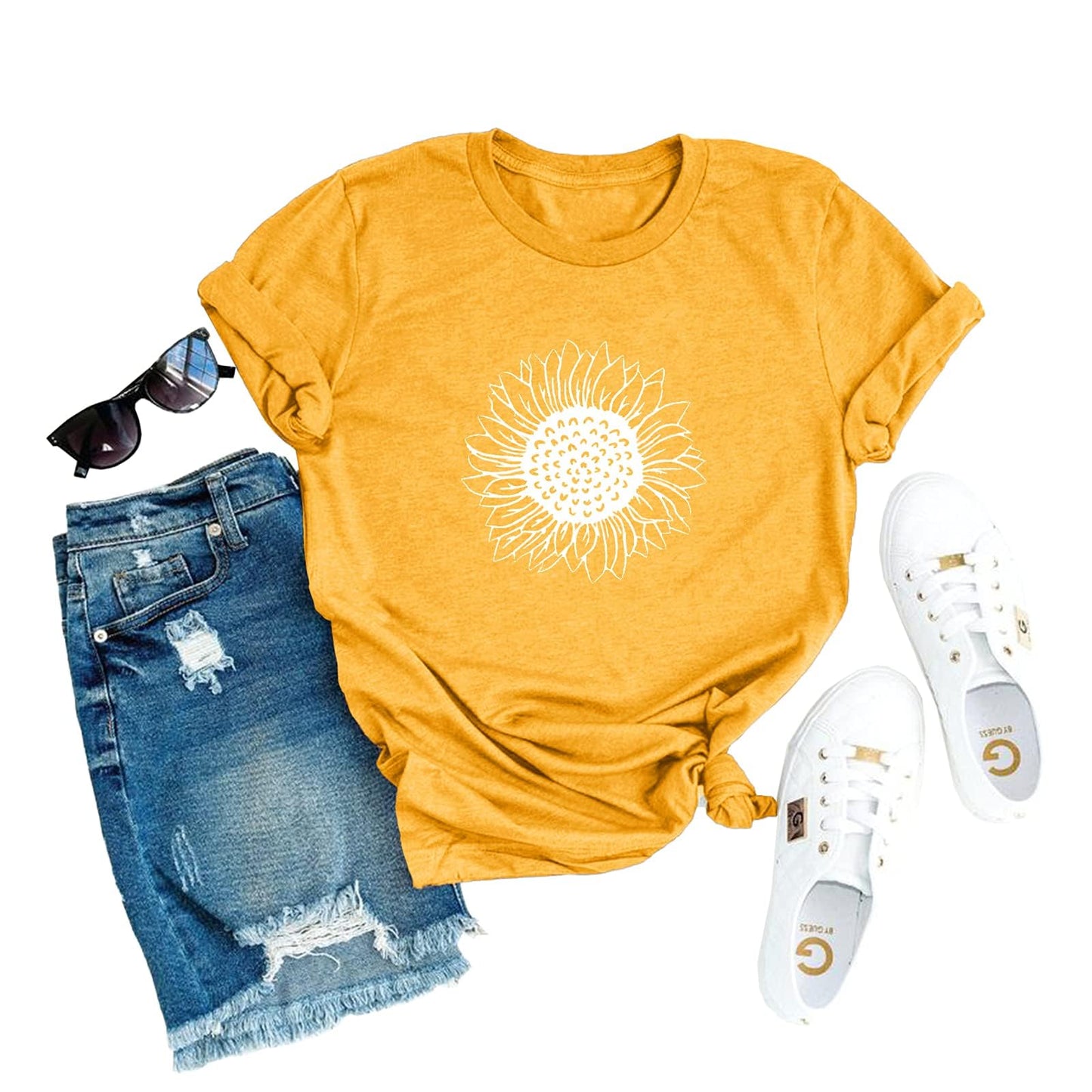 Cicy Bell Women’s Sunflower Graphic T-Shirt